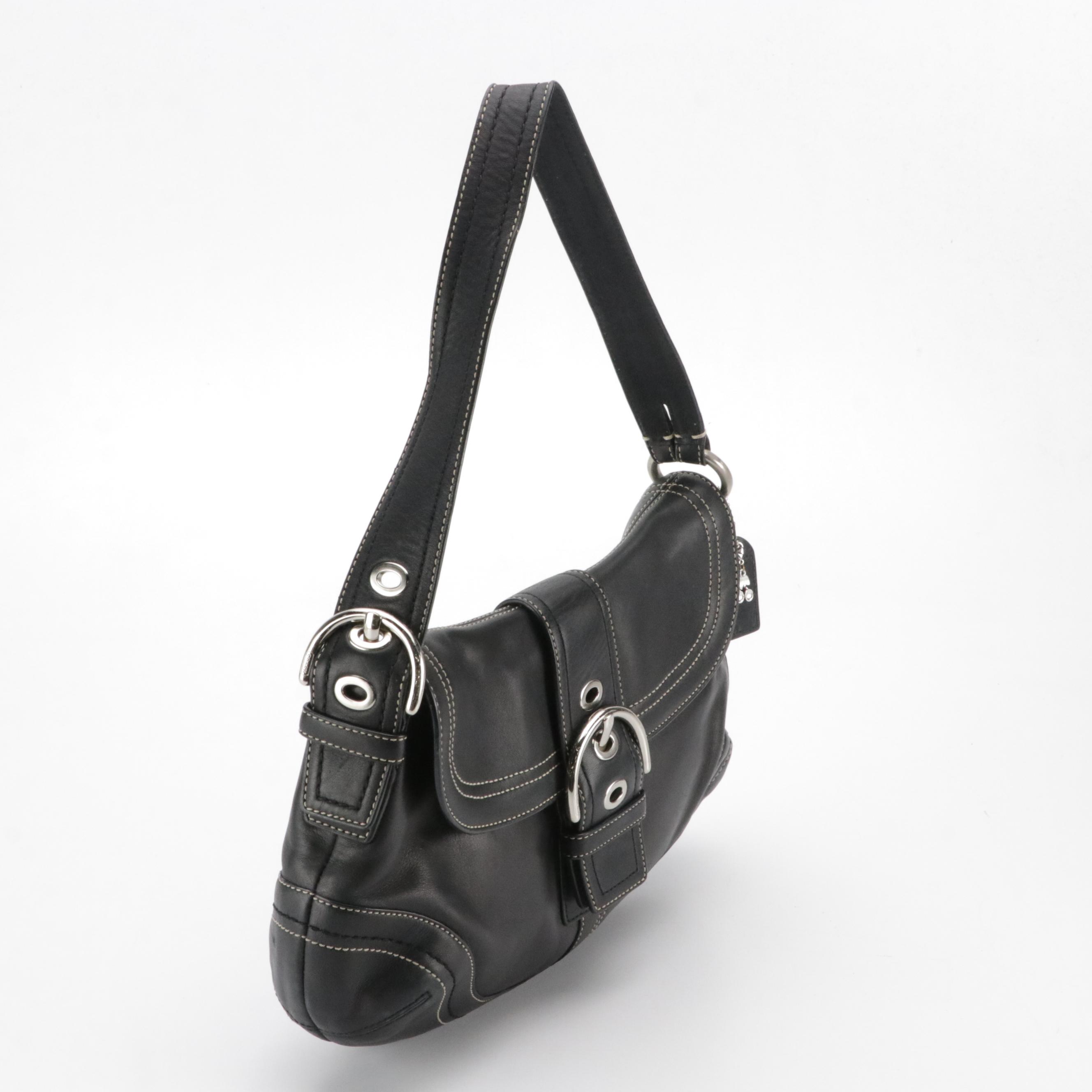 Coach Ashley Large Stachel in Black and Cream and Soho in Black Leather
