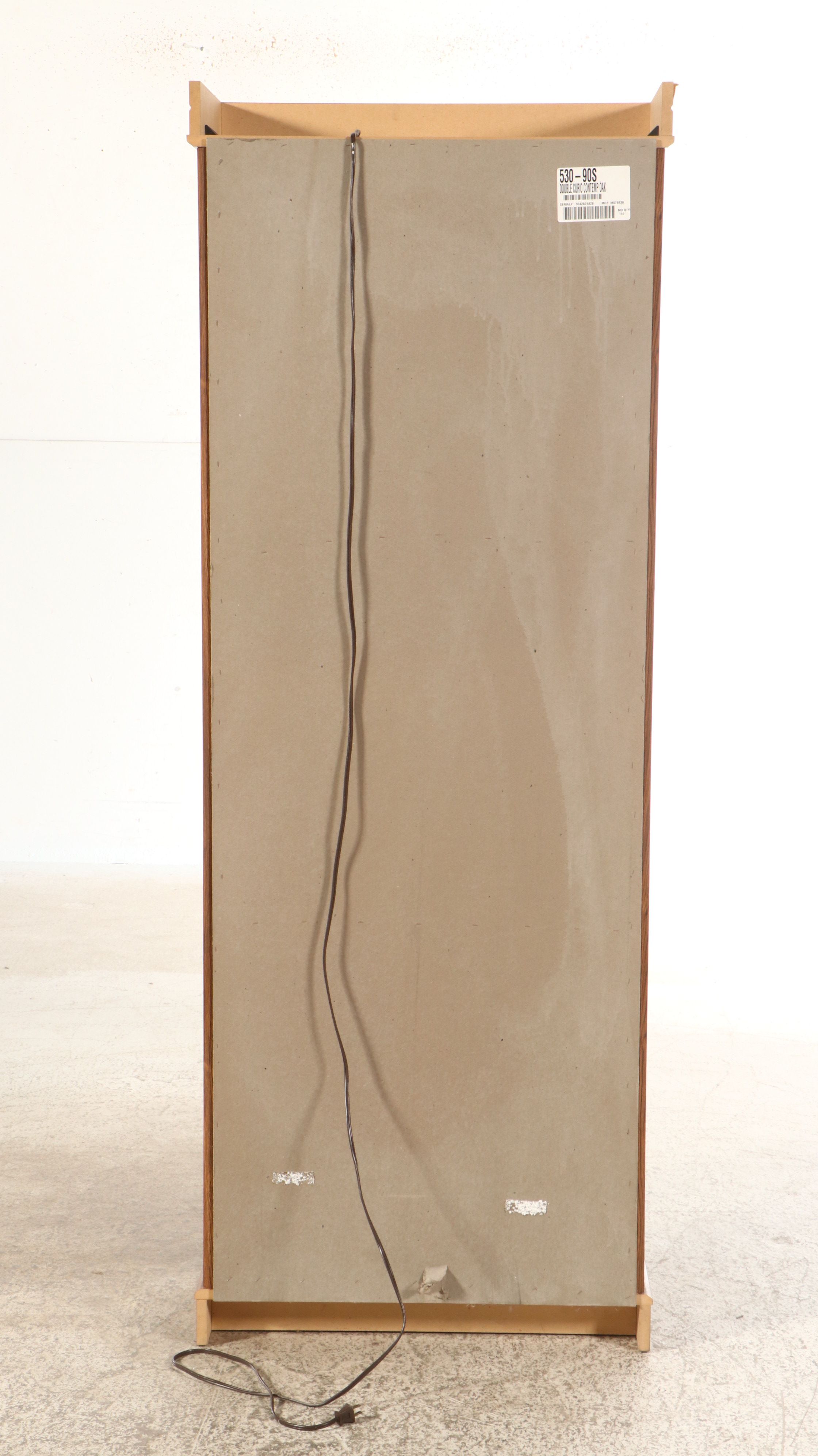 Oak Glass Front Illuminated Curio Cabinet