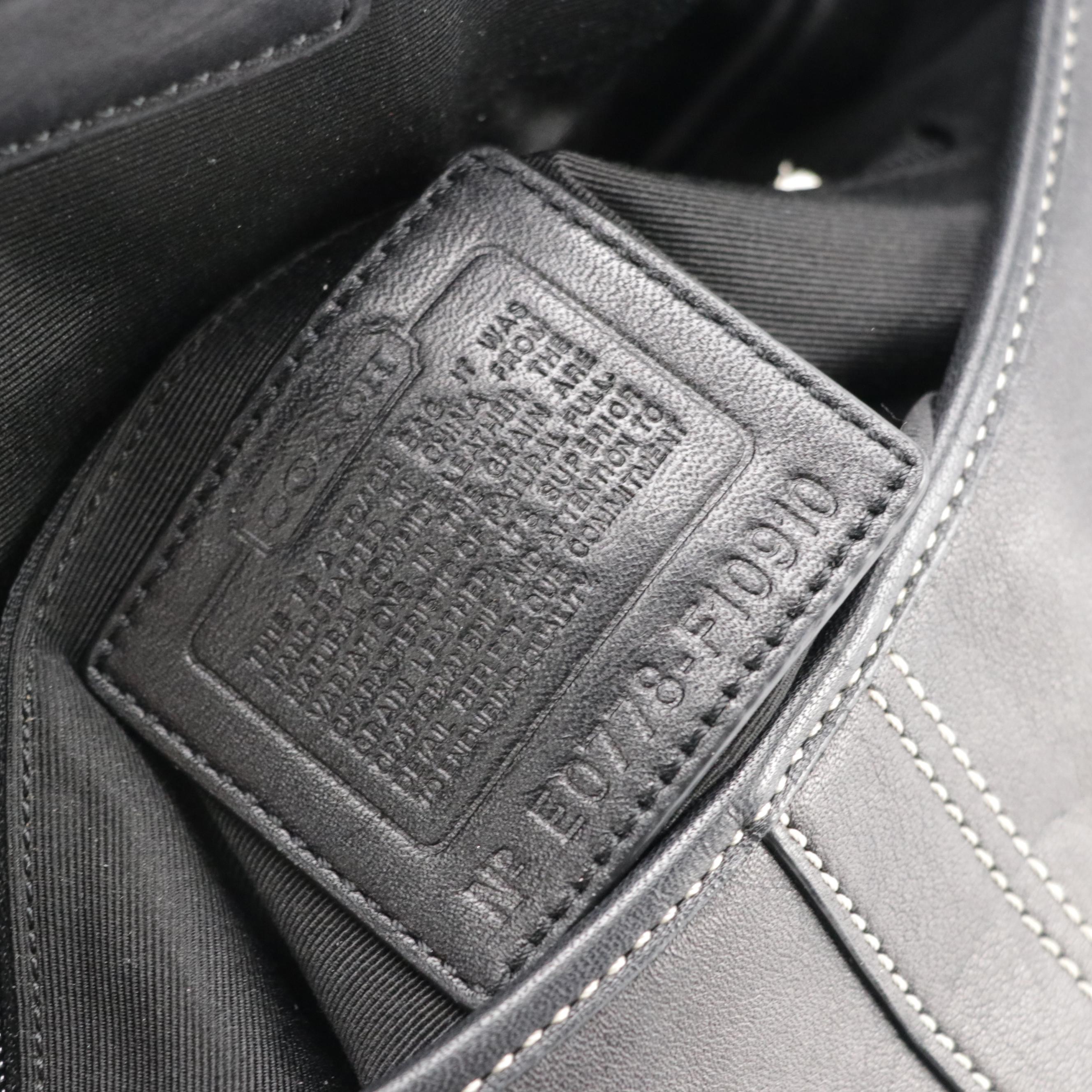 Coach Ashley Large Stachel in Black and Cream and Soho in Black Leather