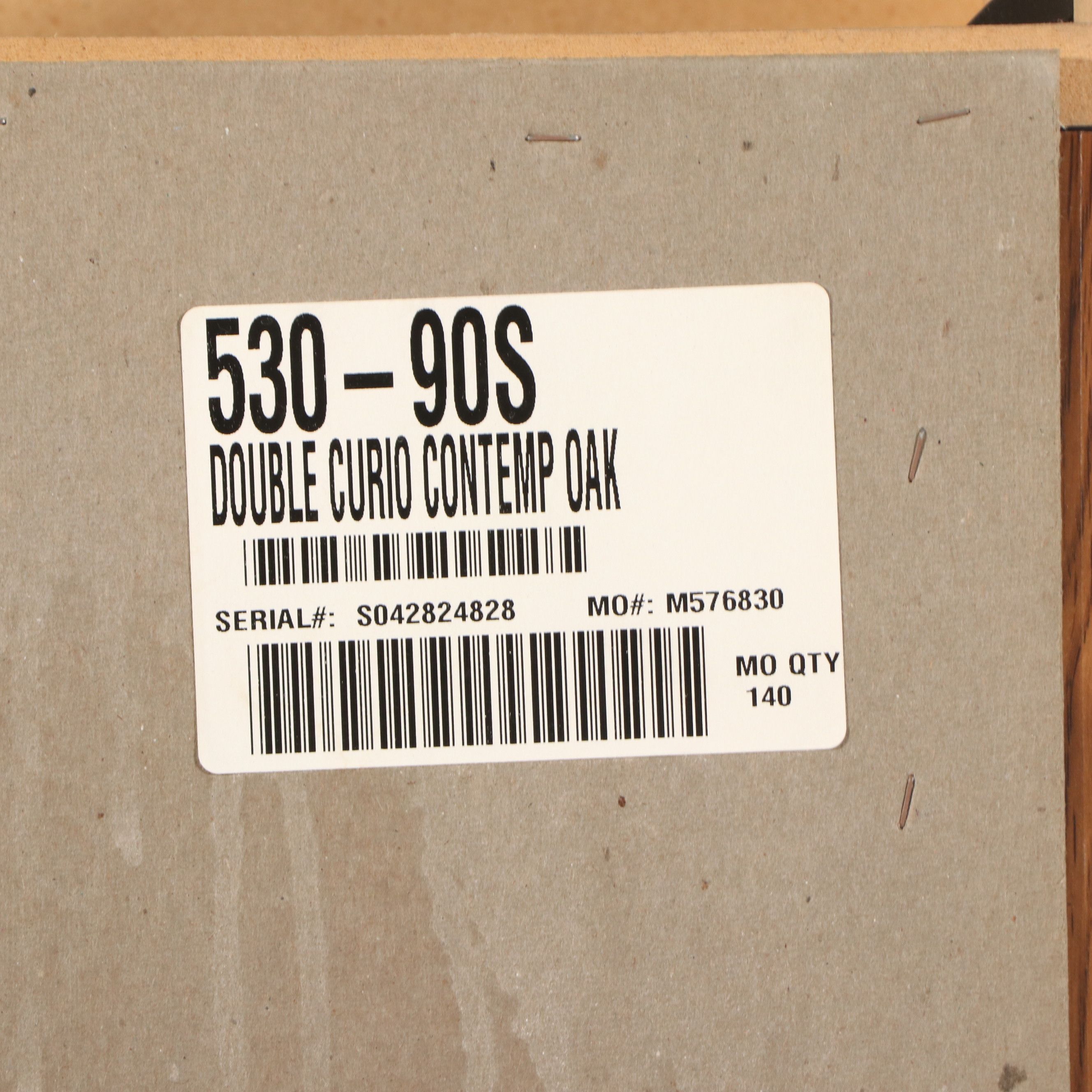 Oak Glass Front Illuminated Curio Cabinet