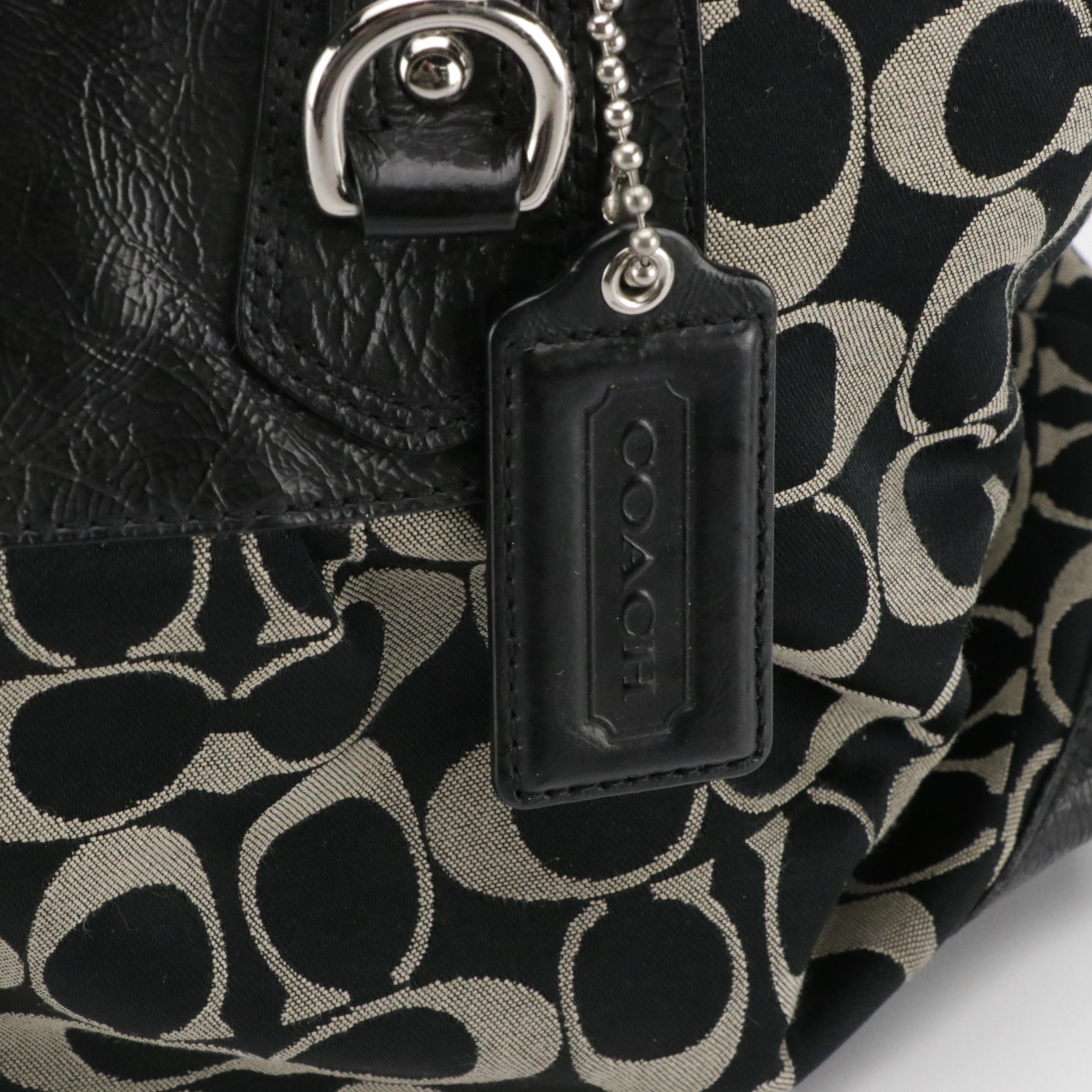 Coach Ashley Large Stachel in Black and Cream and Soho in Black Leather