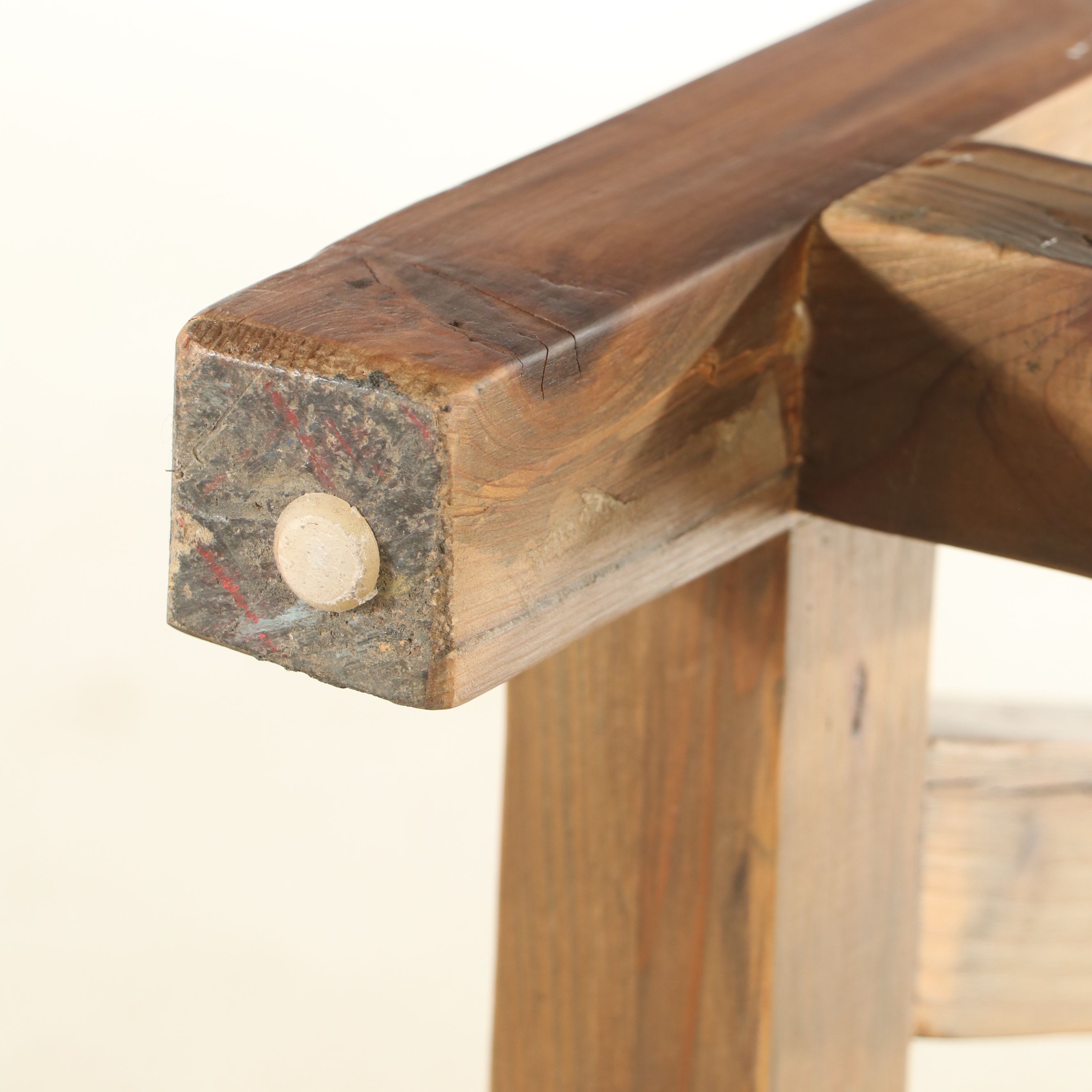 Arhaus Furniture Stone Top Reclaimed Pine End Table