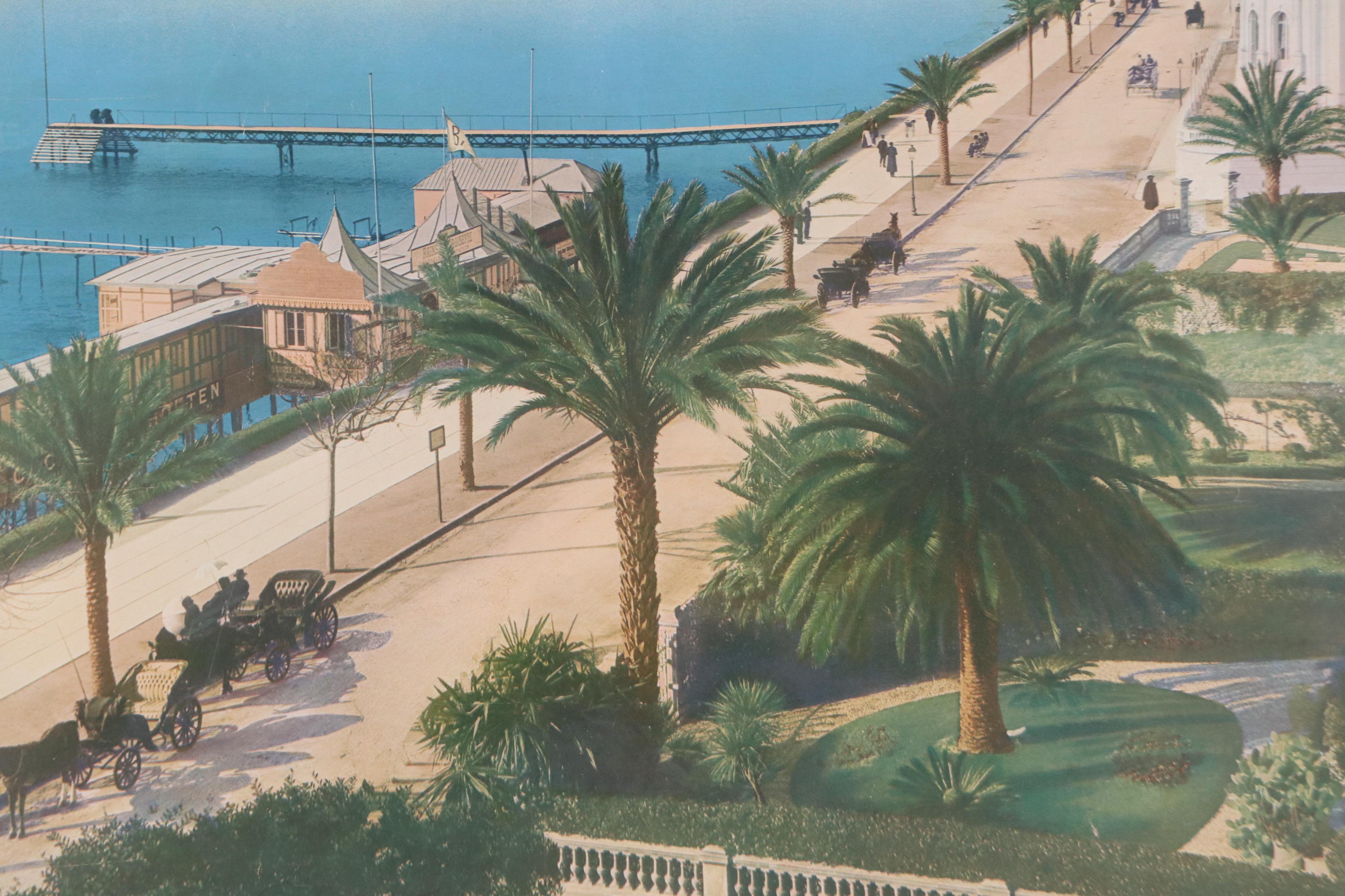 Paris-Lyon-Méditerranée Railway Travel Poster "Cannes," Early 20th Century