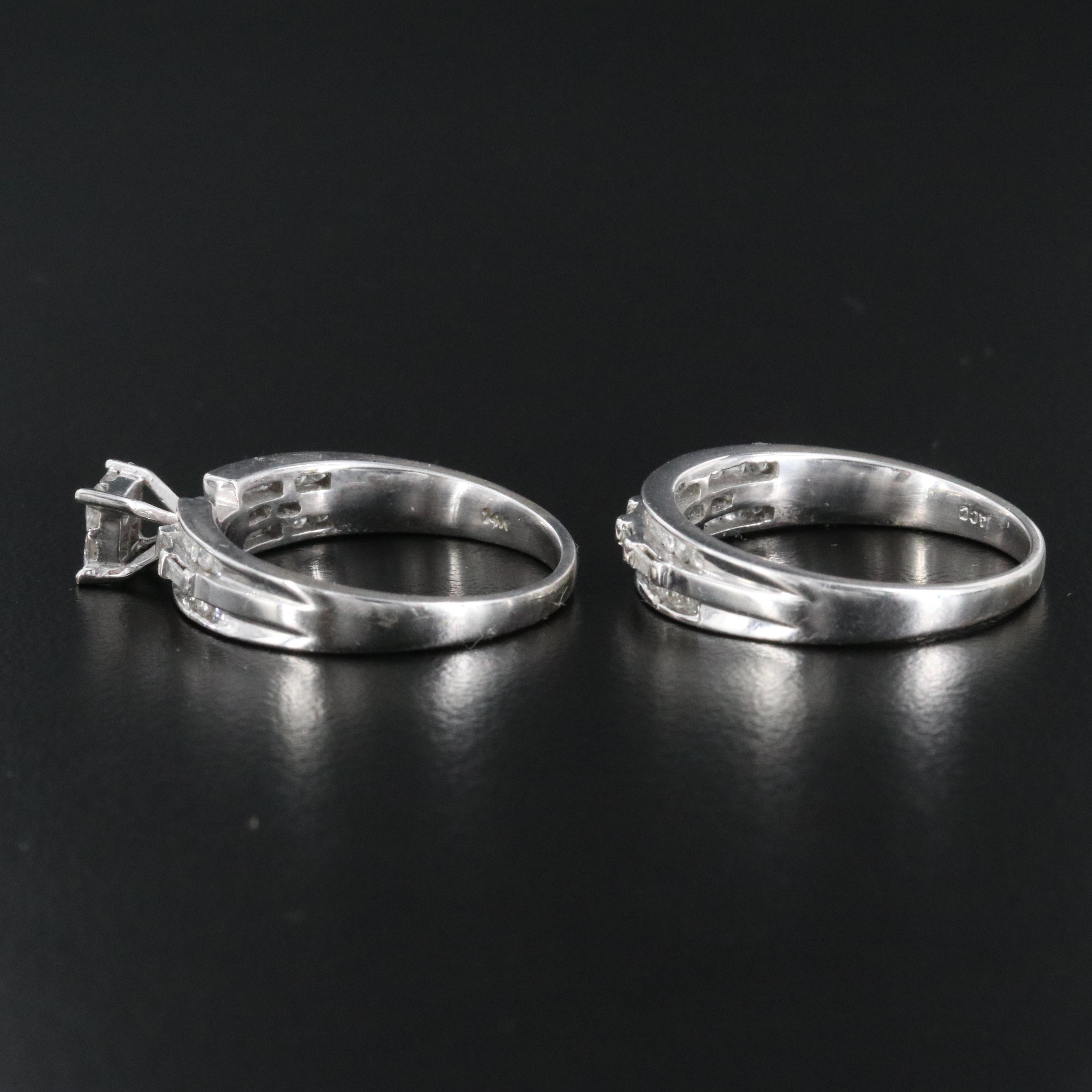 14K 0.75 CTW Diamond Ring Set