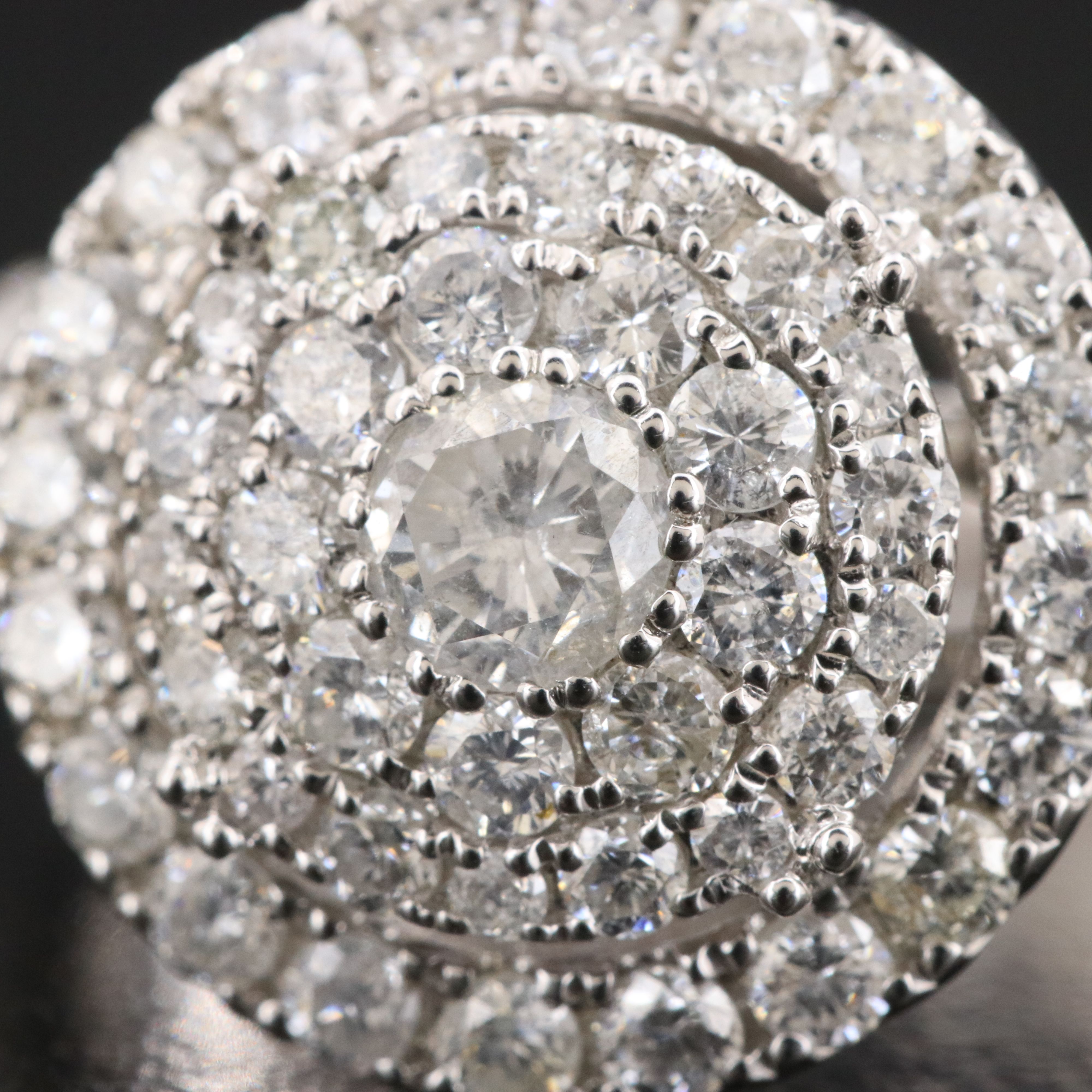 14K 1.96 CTW Diamond Circle Cluster Ring