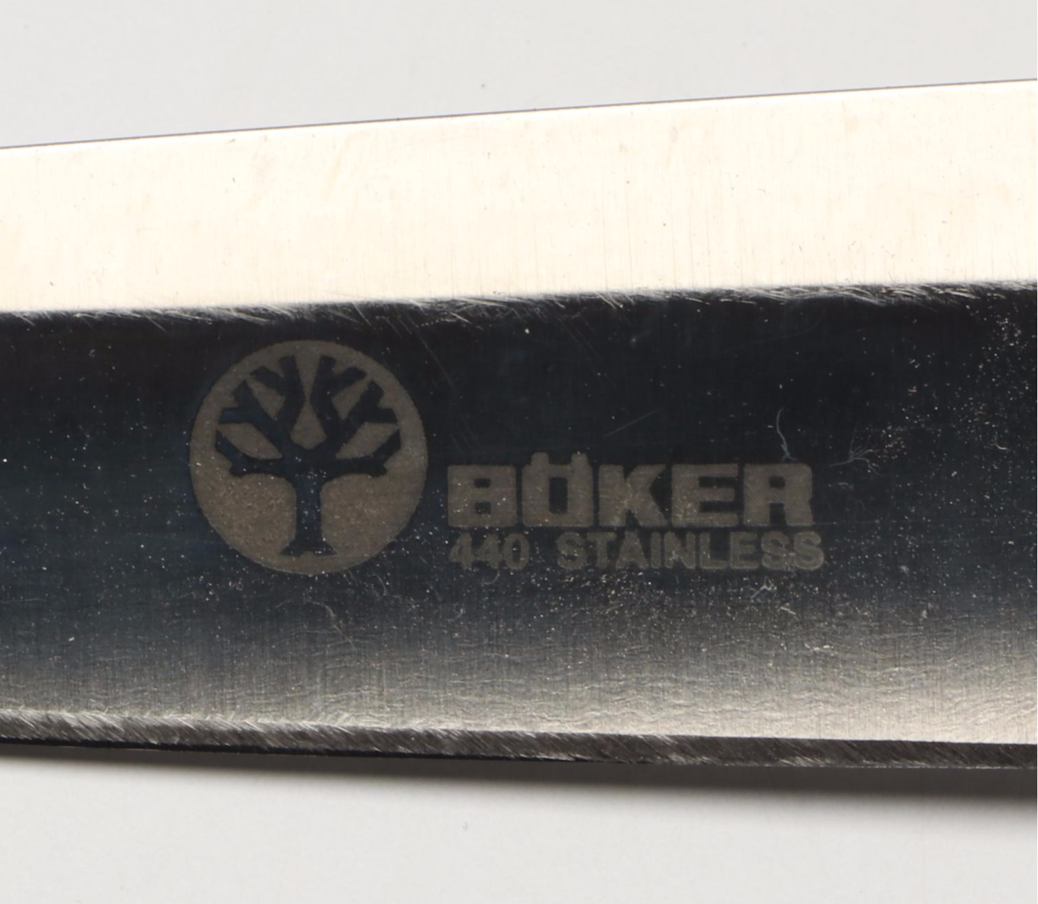 Boker Antler Handled and Stainless Steel Fixed Blade Knife in Leather Scabbard