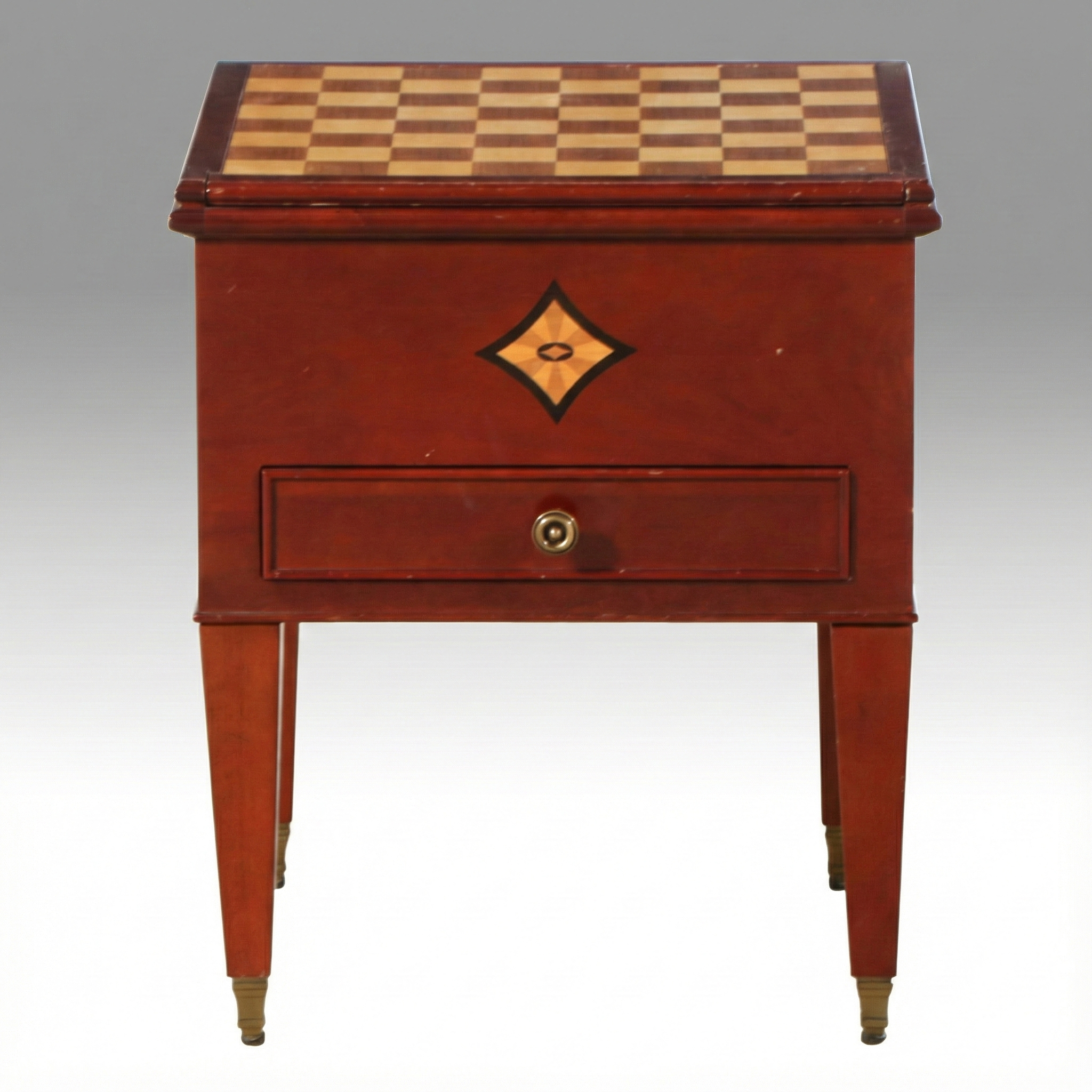 Marquetry Inlaid Mahogany Games Table
