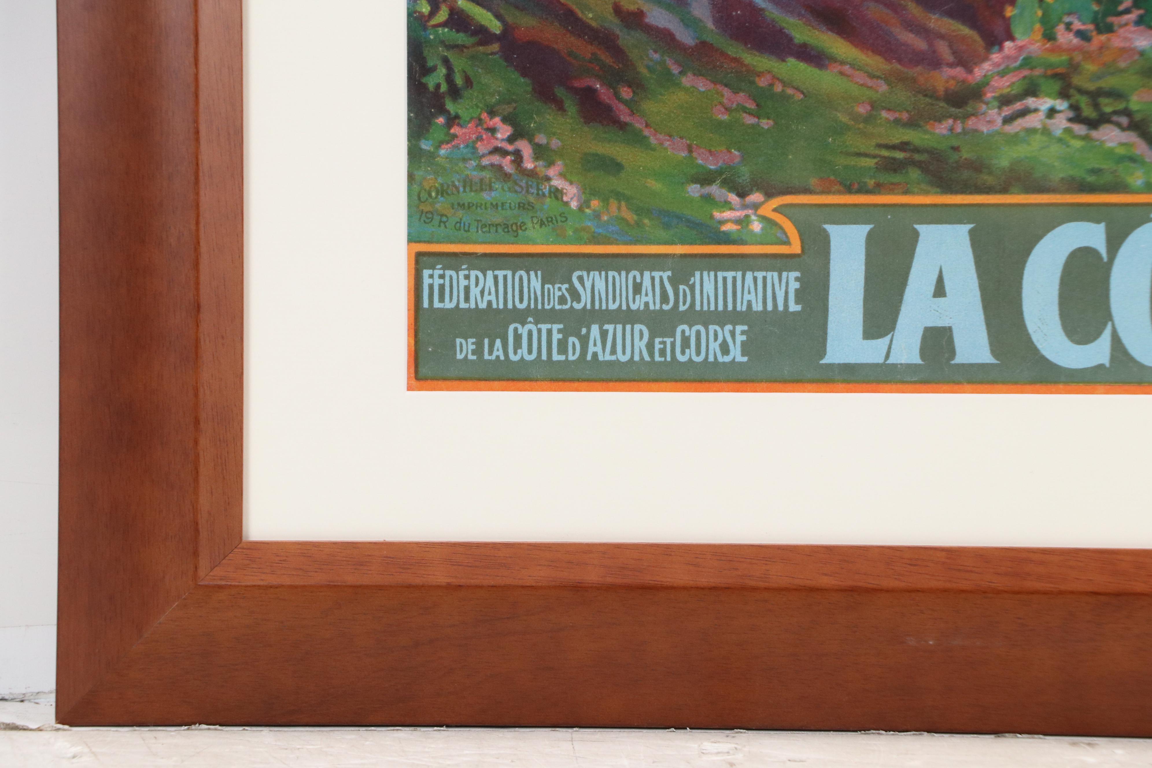 Adelin Charles Morel De Tanguy Travel Poster "La Côte d'Azur," Circa 1930