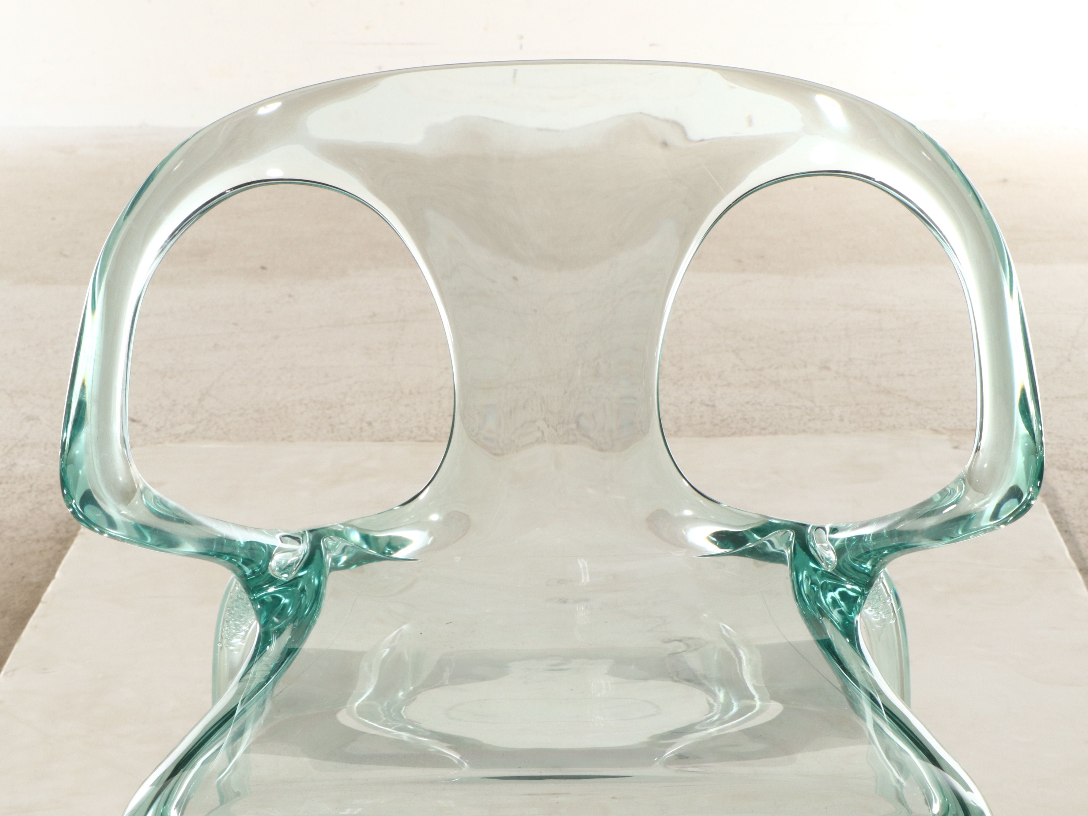 Song Wen Zhong for Roche Bobois "Ava" Modernist Style Acrylic Armchair