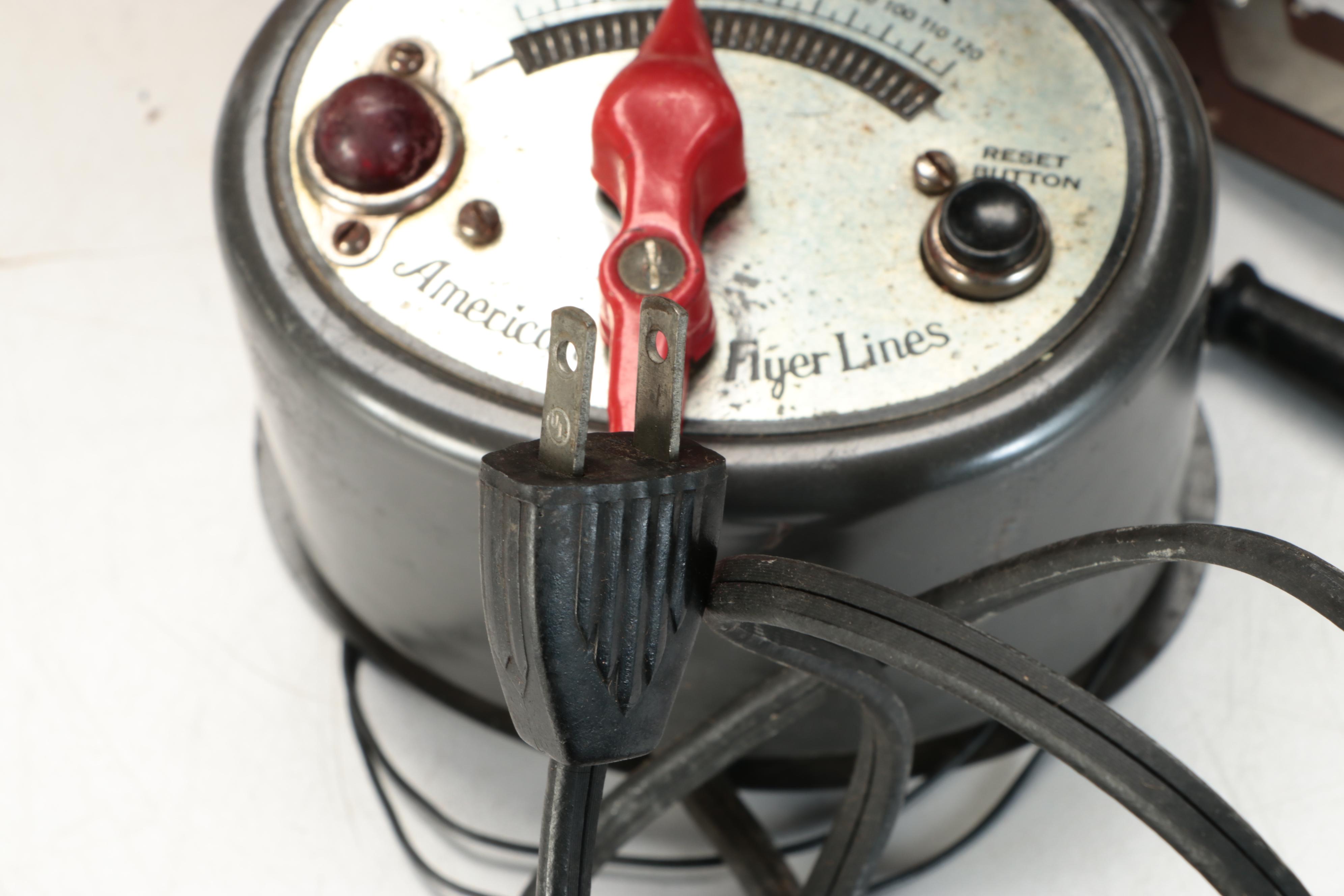 American Flyer Locomotive with Train Cars, Buildings and Accessories