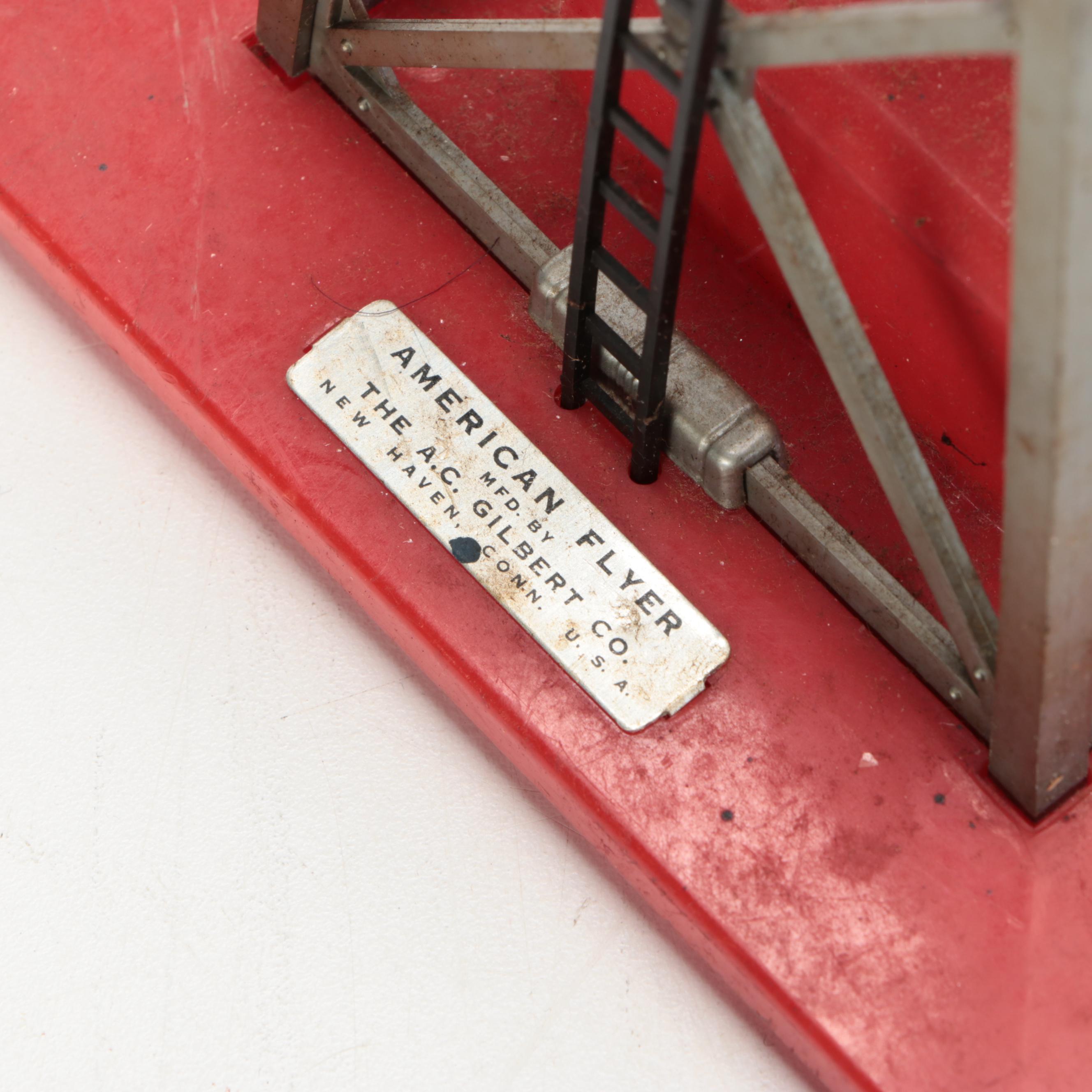 American Flyer Locomotive with Train Cars, Buildings and Accessories