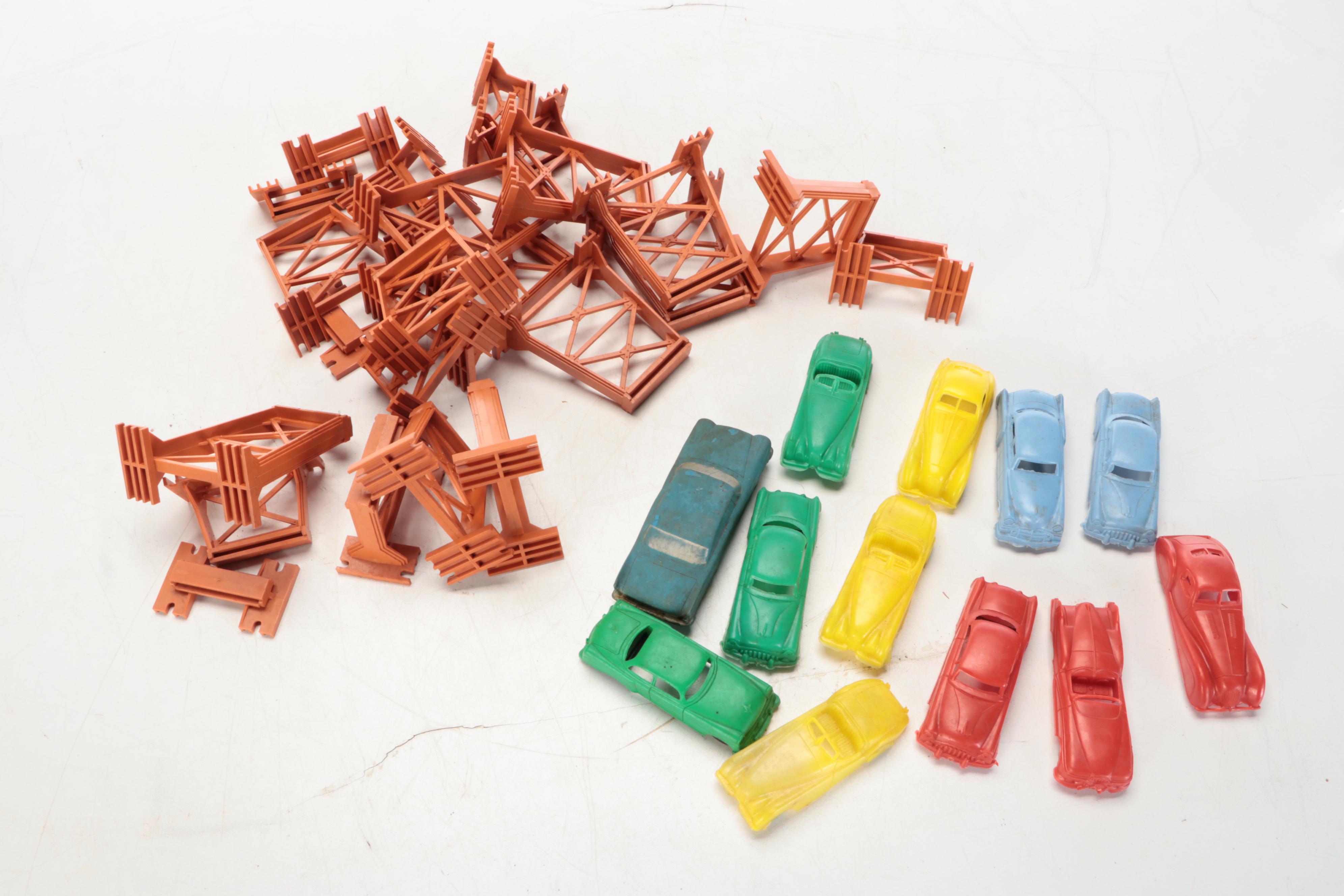 American Flyer Locomotive with Train Cars, Buildings and Accessories