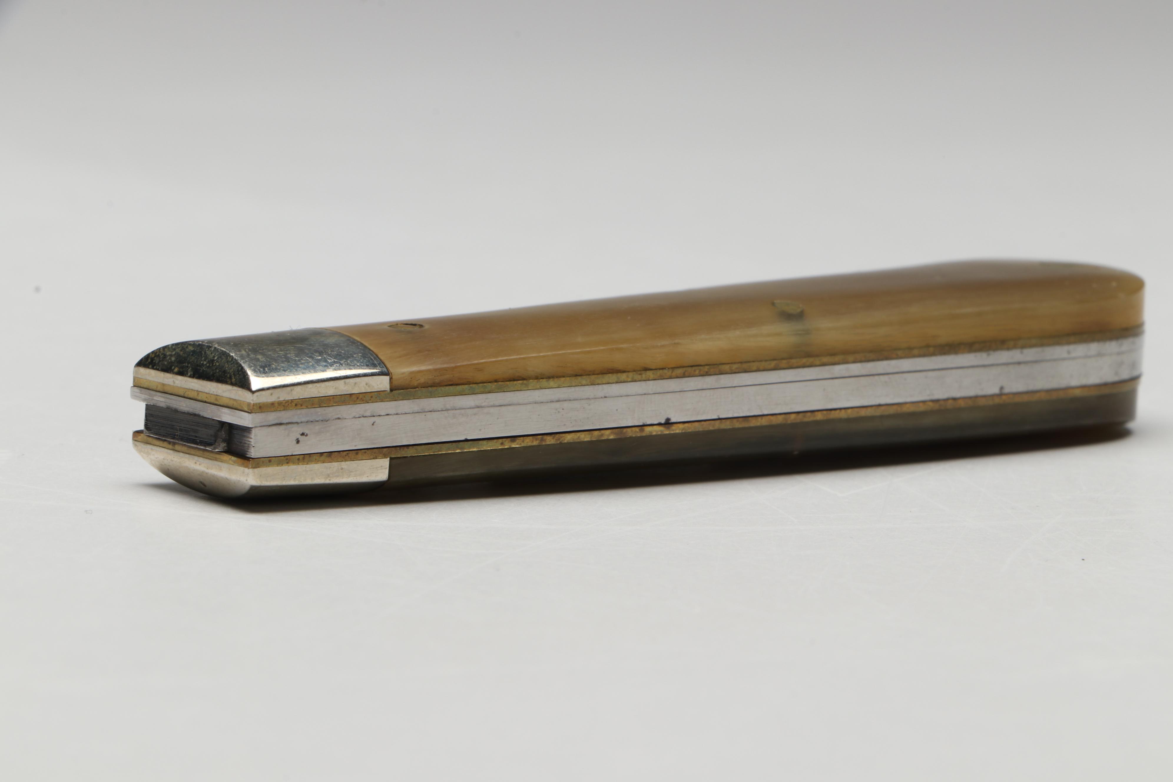 Bulldog Brand Horn Handled Folding Knife