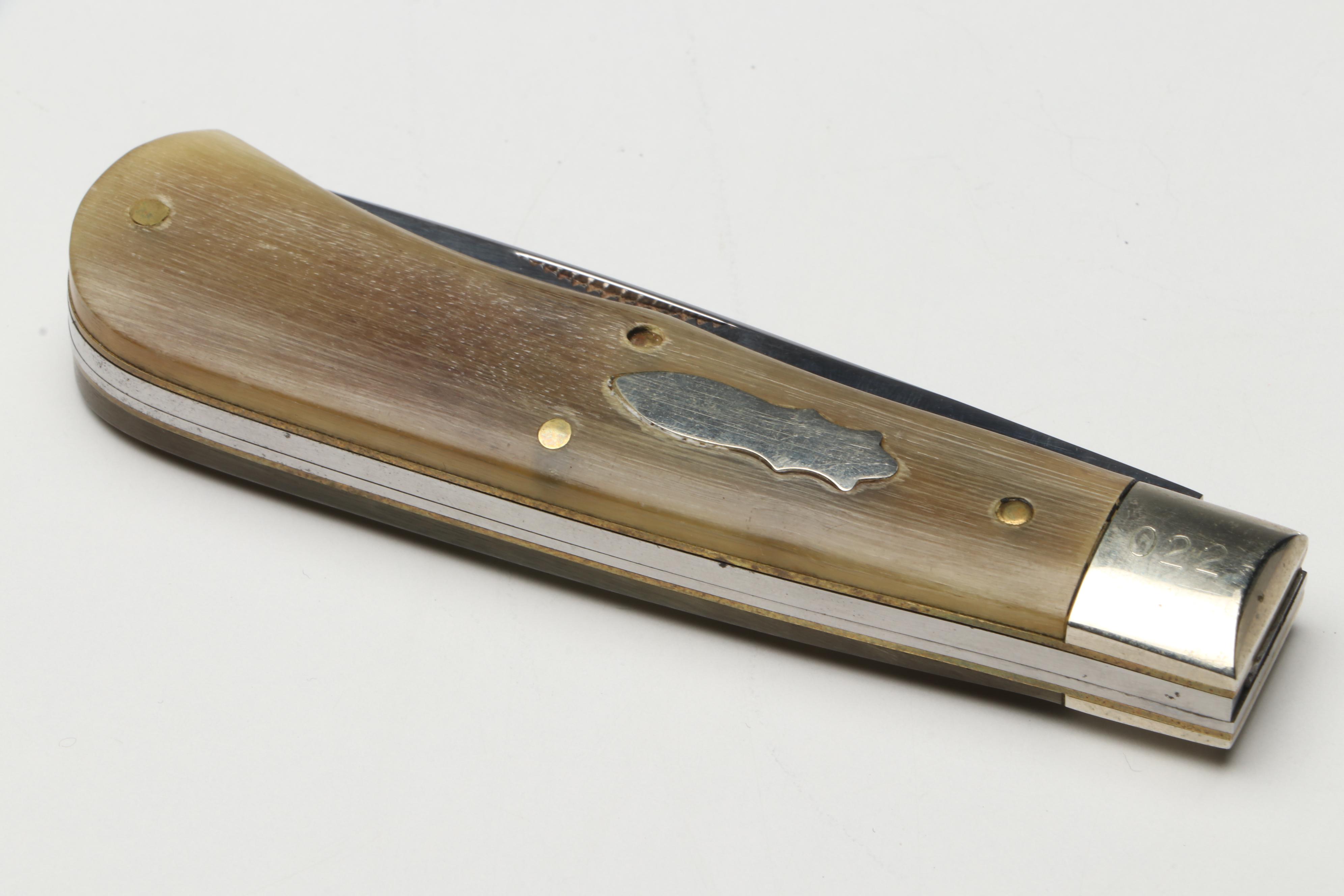 Bulldog Brand Horn Handled Folding Knife