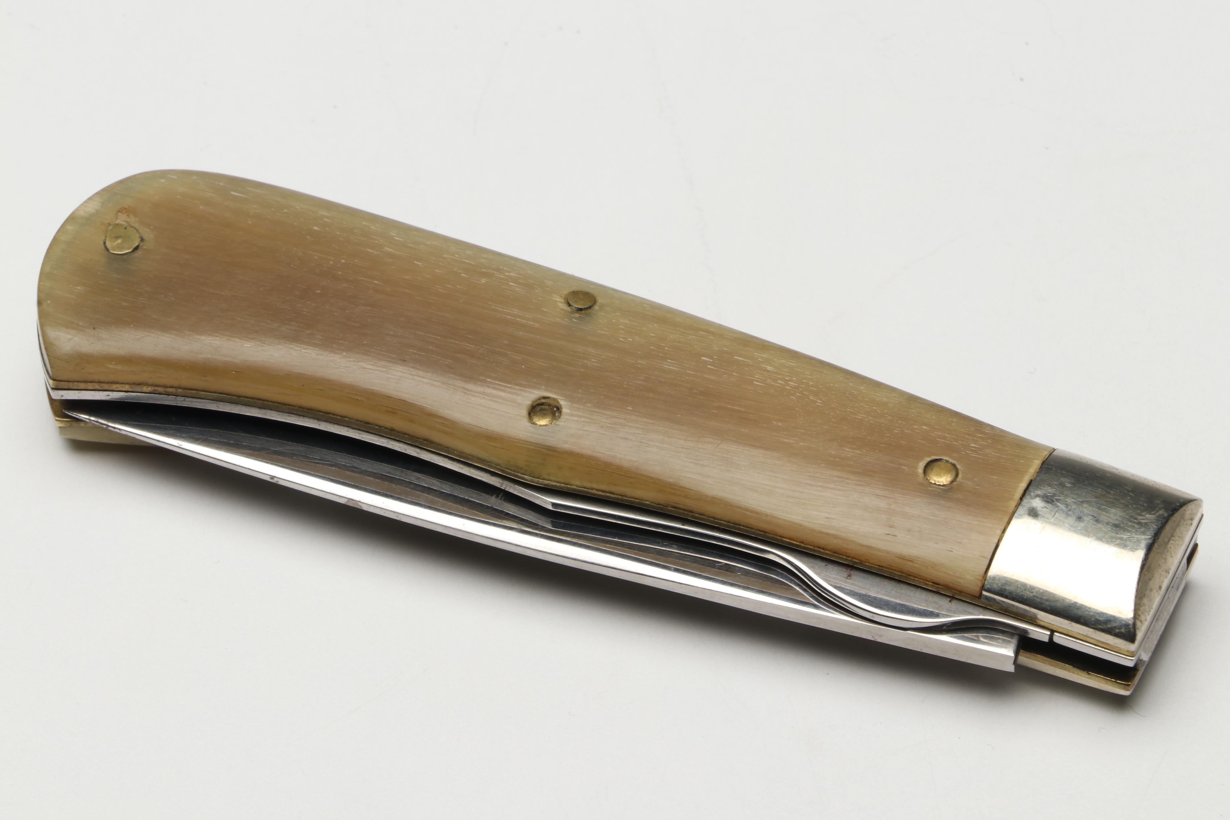 Bulldog Brand Horn Handled Folding Knife