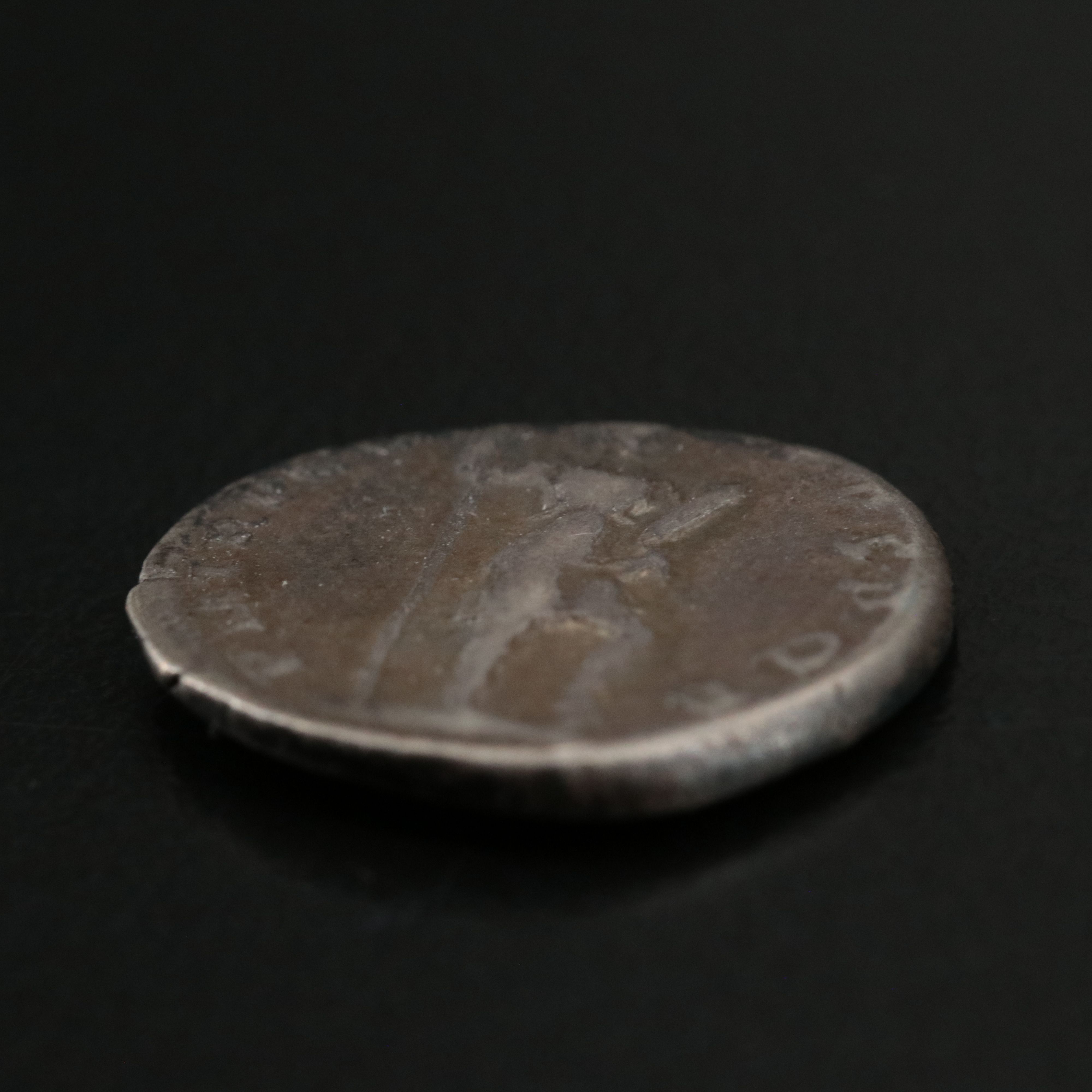 Ancient Roman Imperial AR Denarius Coin of Trajan, ca. 103 A.D.