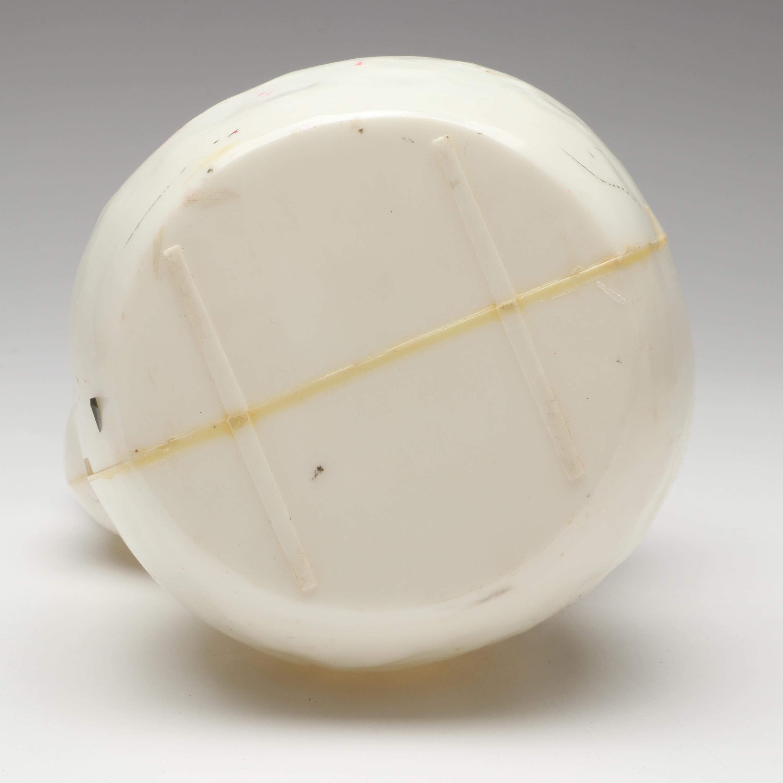 Santa Claus and Snowman Plastic Blow Mold Figures, Mid to Late 20th Century