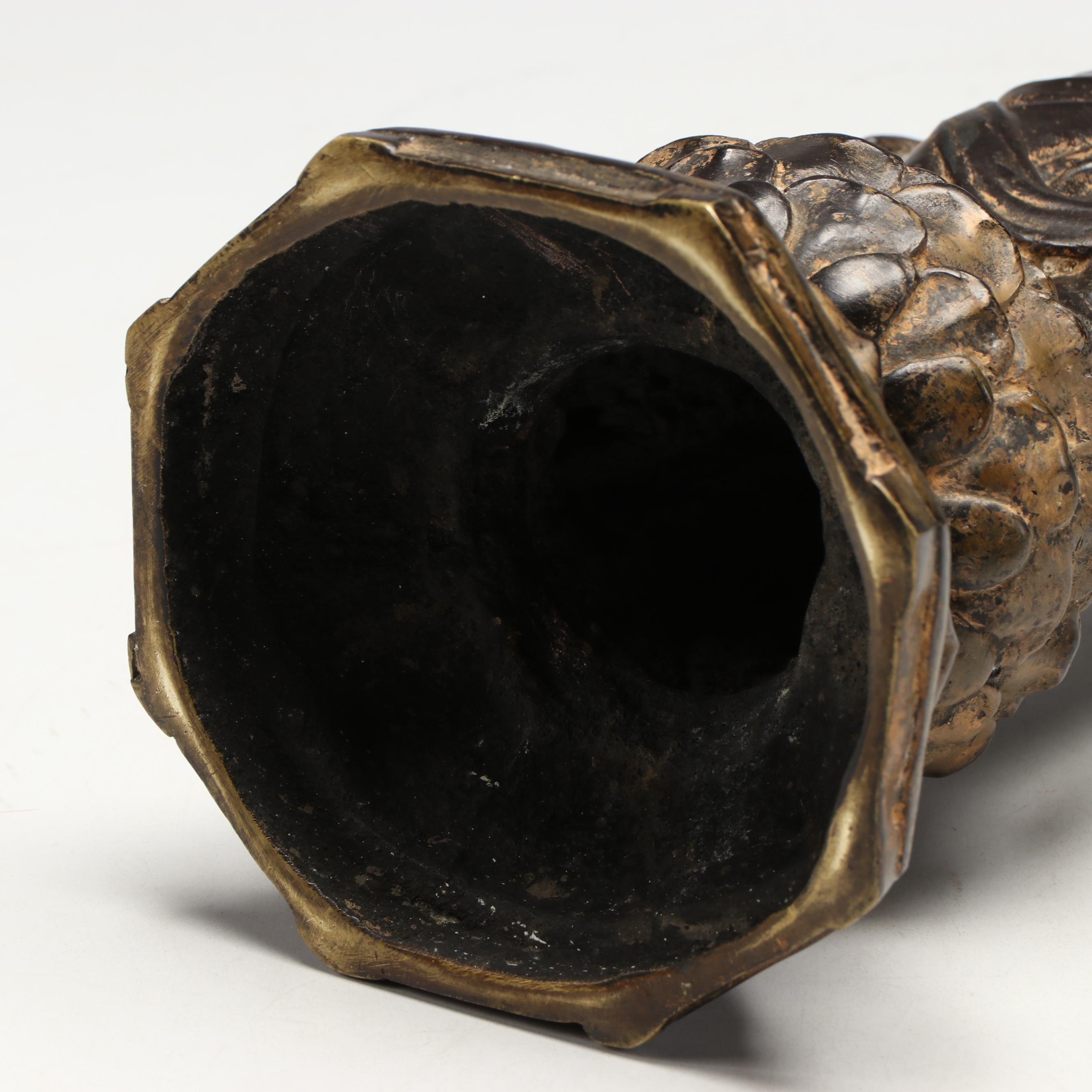 Chinese Guan Yin Parcel Gilt Bronze Sculpture, 19th Century