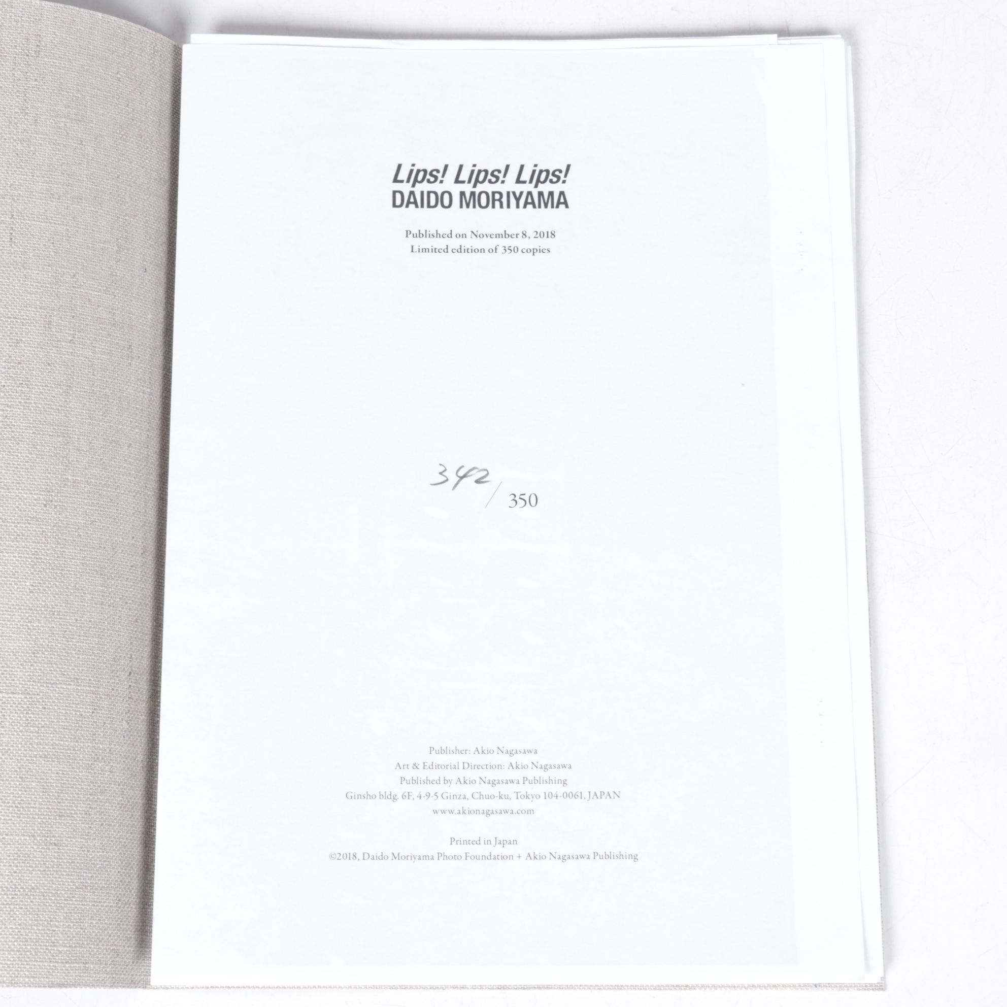 Daido Moriyama "Lips! Lips! Lips!" Photograph Booklet