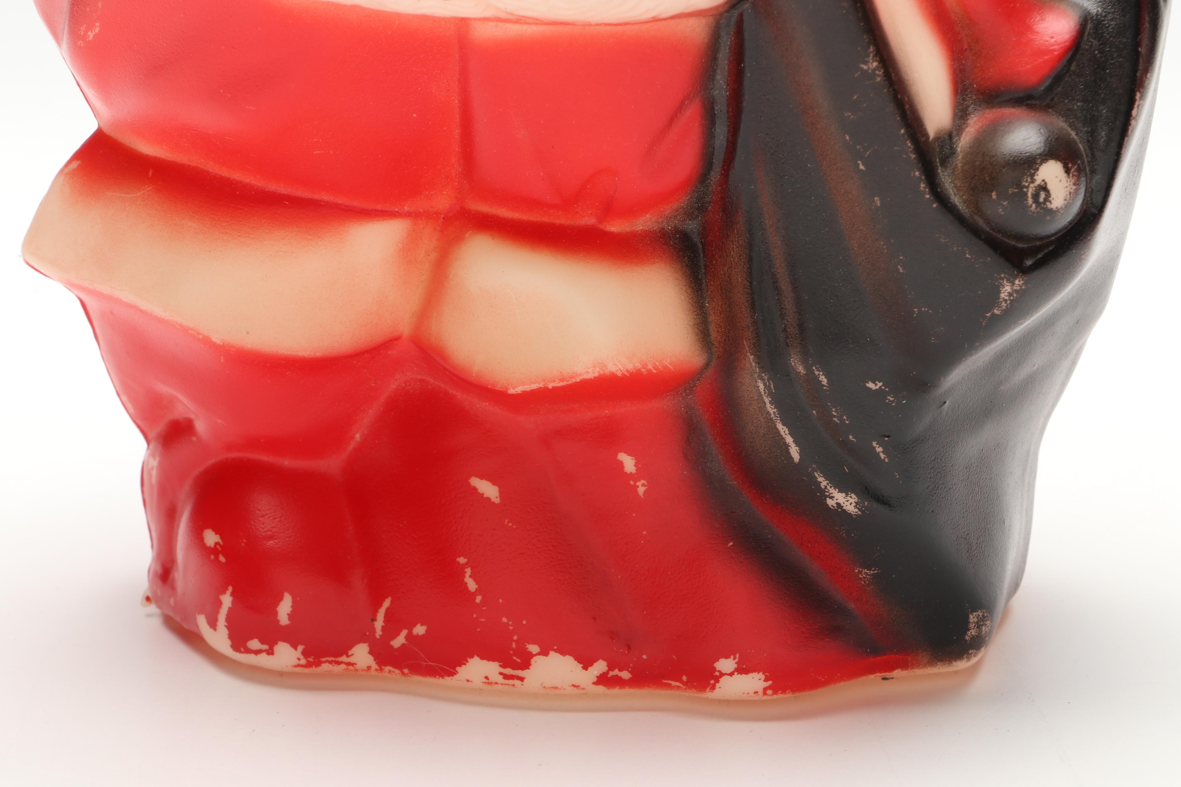 Empire and Dapol Plastic Blow Mold Santa Claus Figures, Mid-20th Century