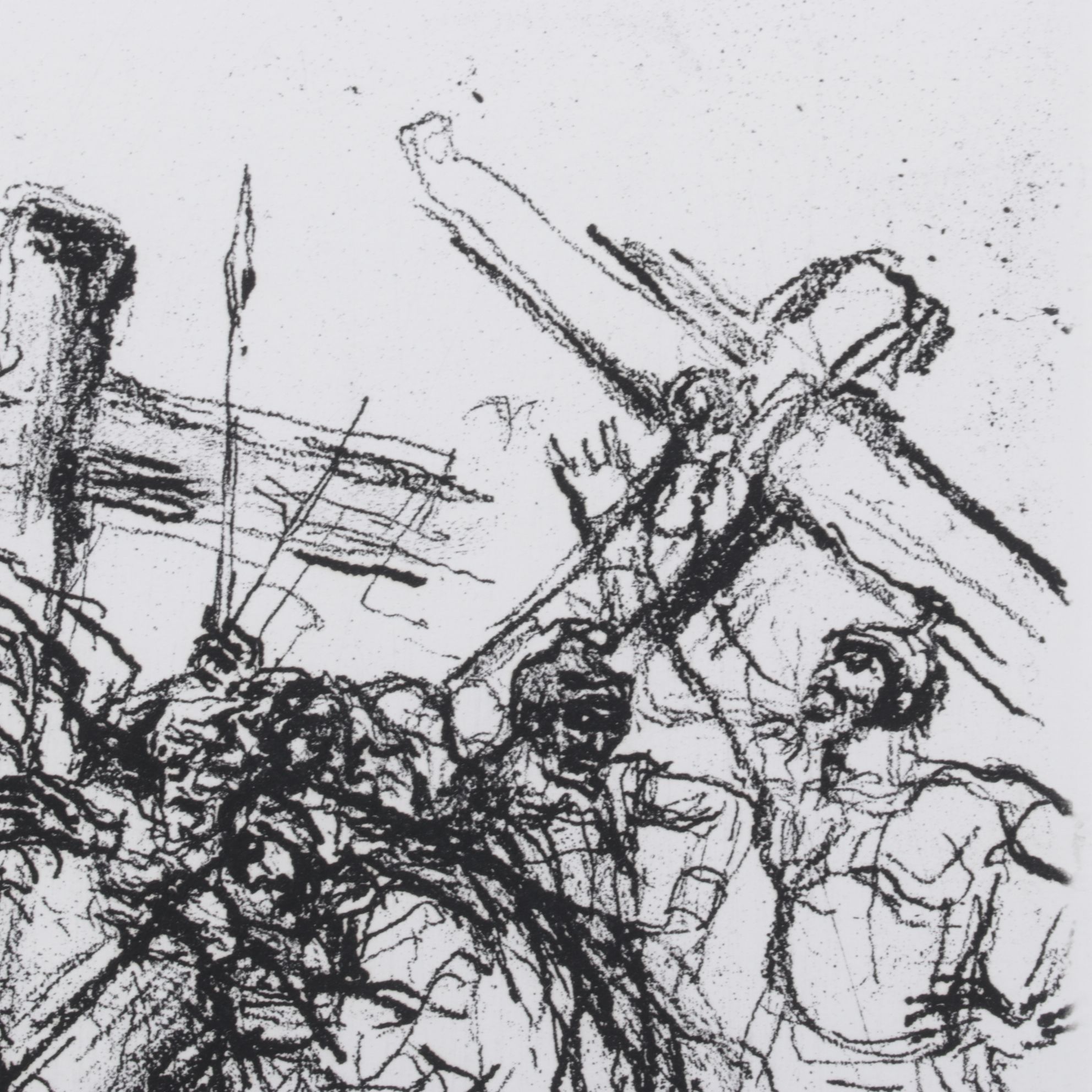 Walter Piacesi Etching "Jesus Condemned to Death on the Cross", 1974