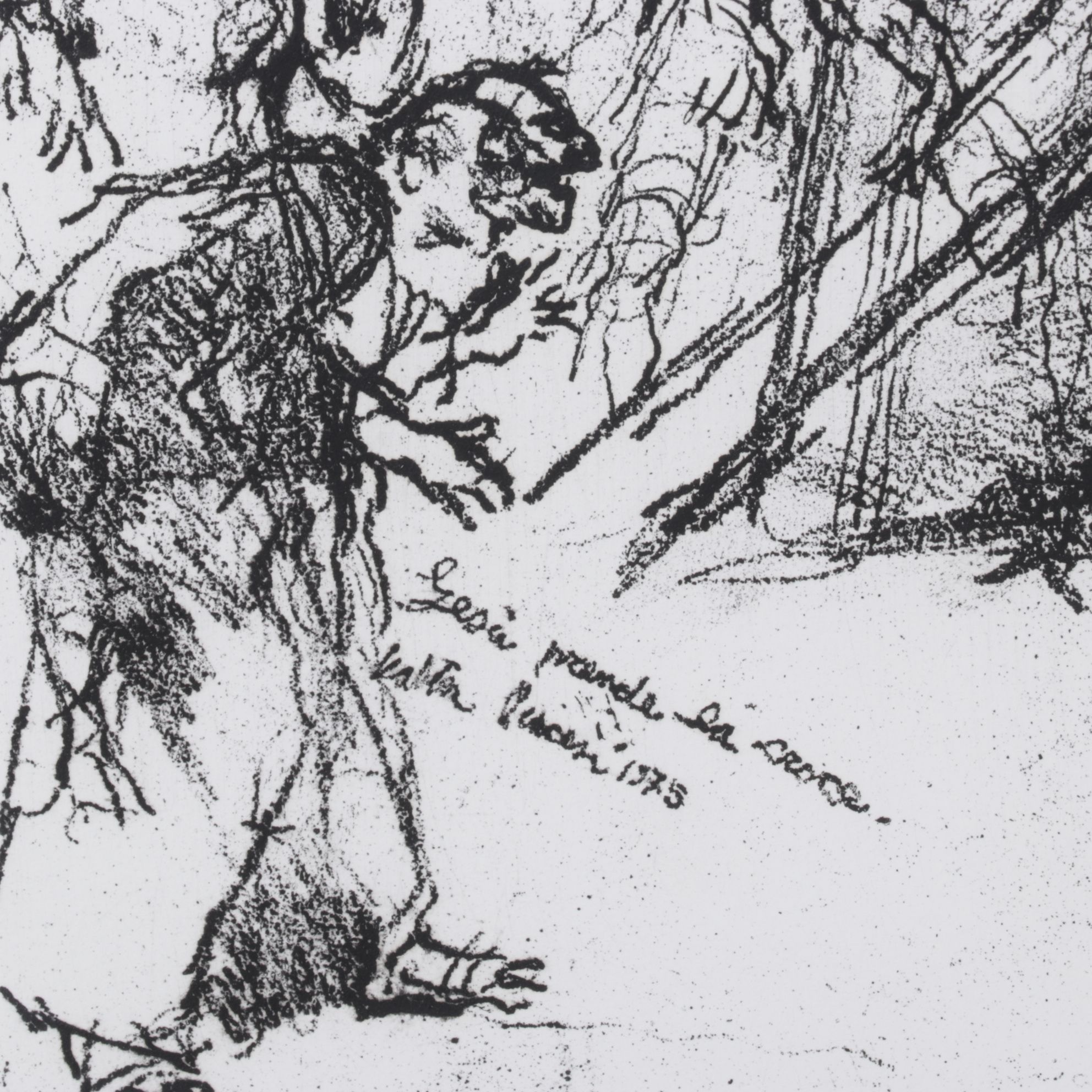 Walter Piacesi Etching "Jesus Condemned to Death on the Cross", 1974