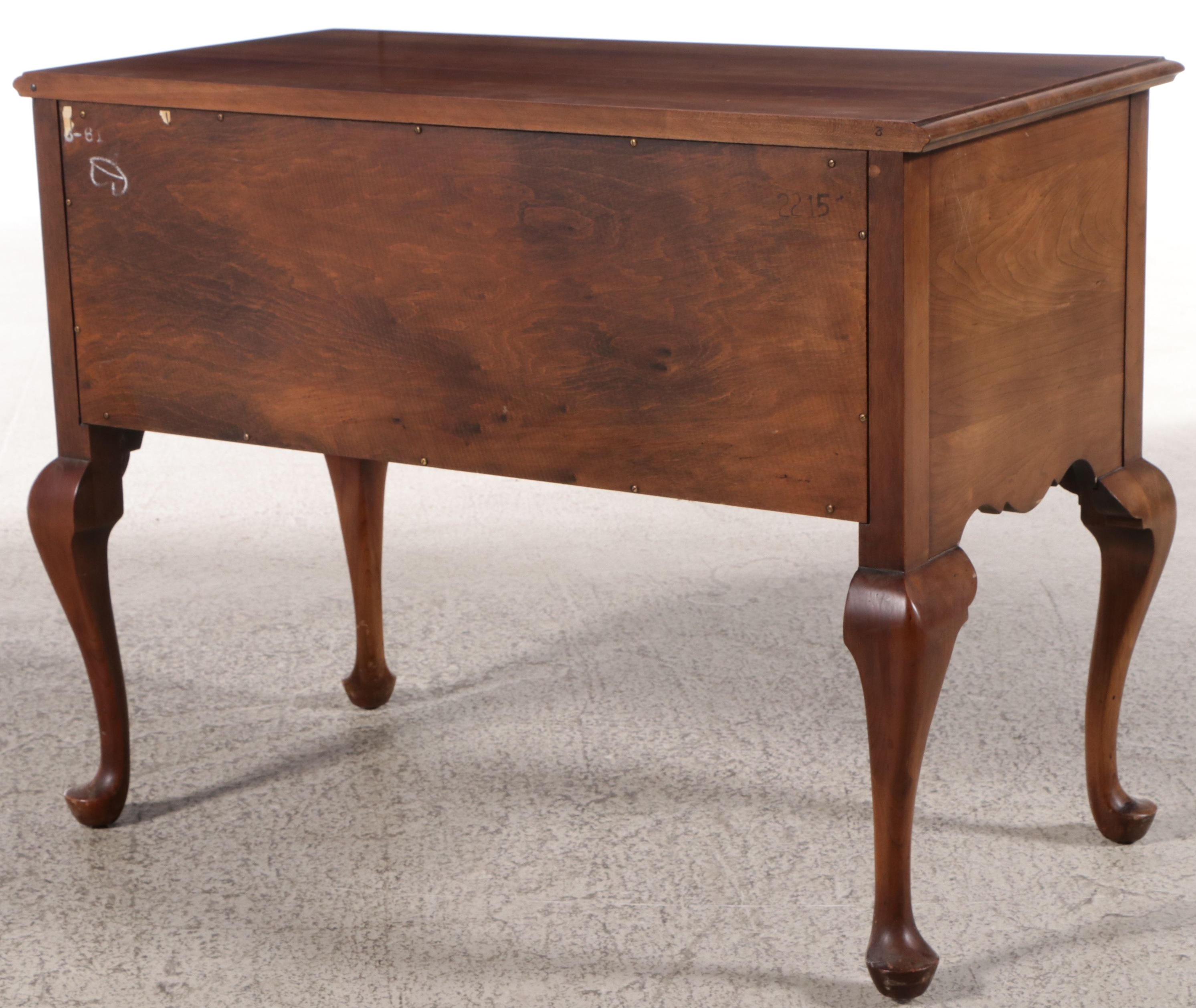 Queen Anne Style Cherry Finish Low Boy