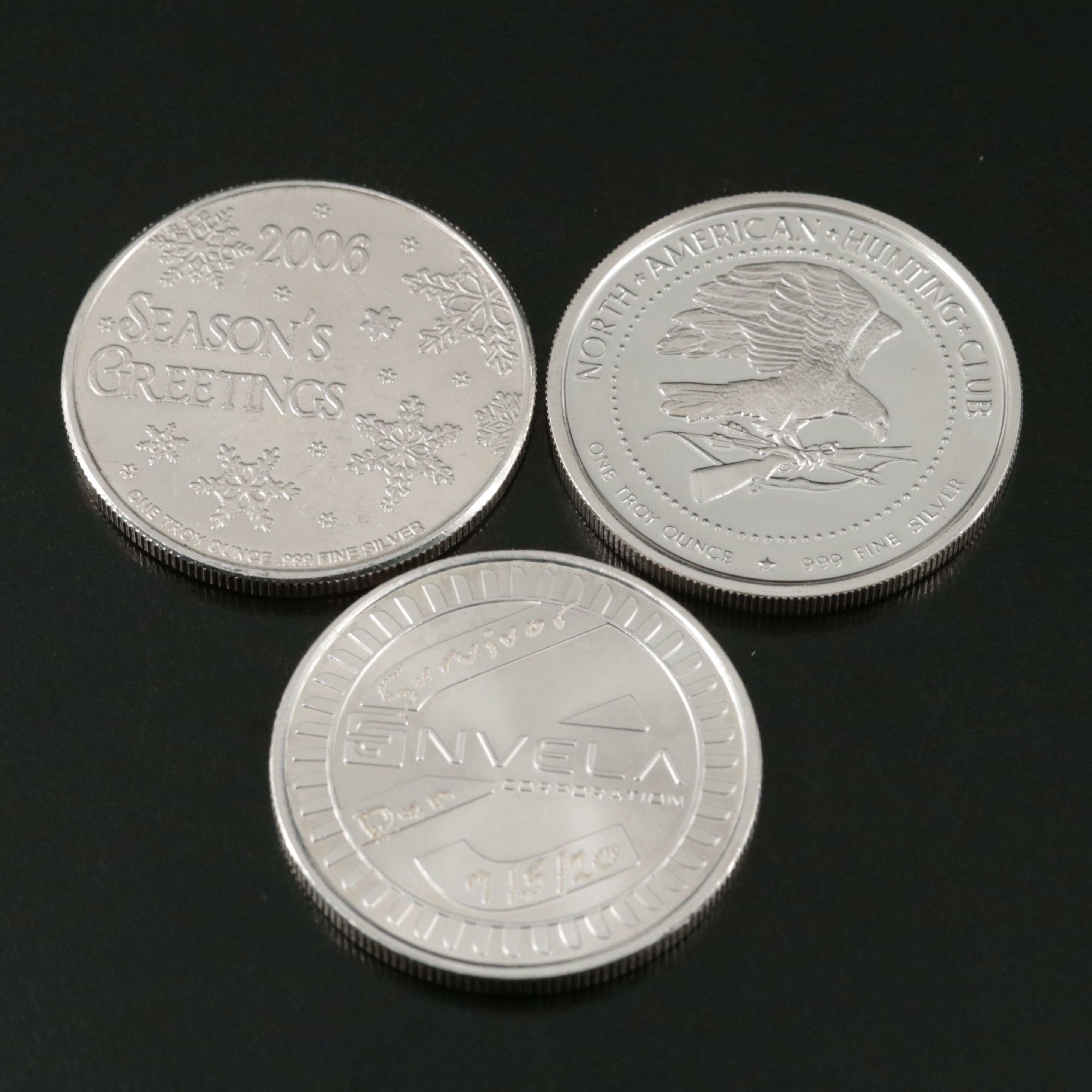 Ten One-Ounce Fine Silver Rounds