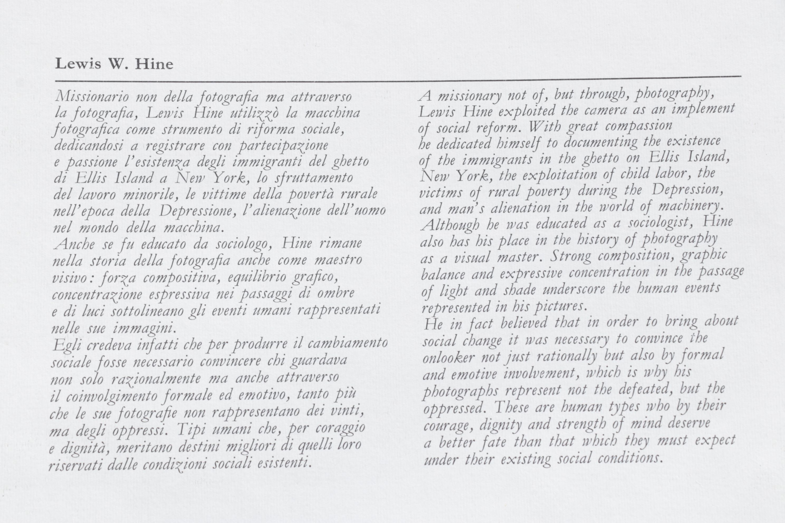 Lewis W. Hine Rotogravure Photograph Portfolio "Electra Editrice" , 1979