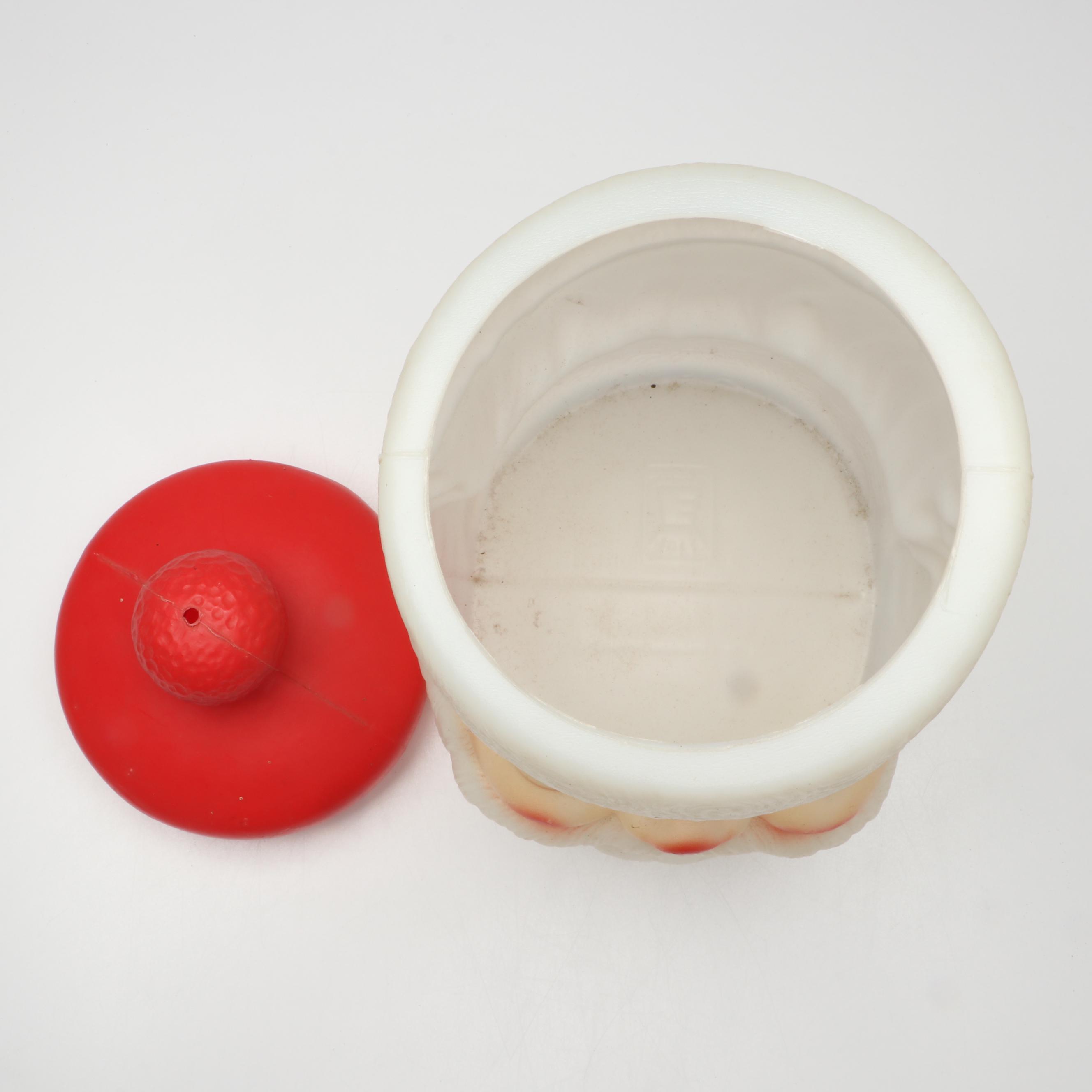 Vintage Carolina Enterprises Plastic Blow Mold Santa Claus Cookie Jar