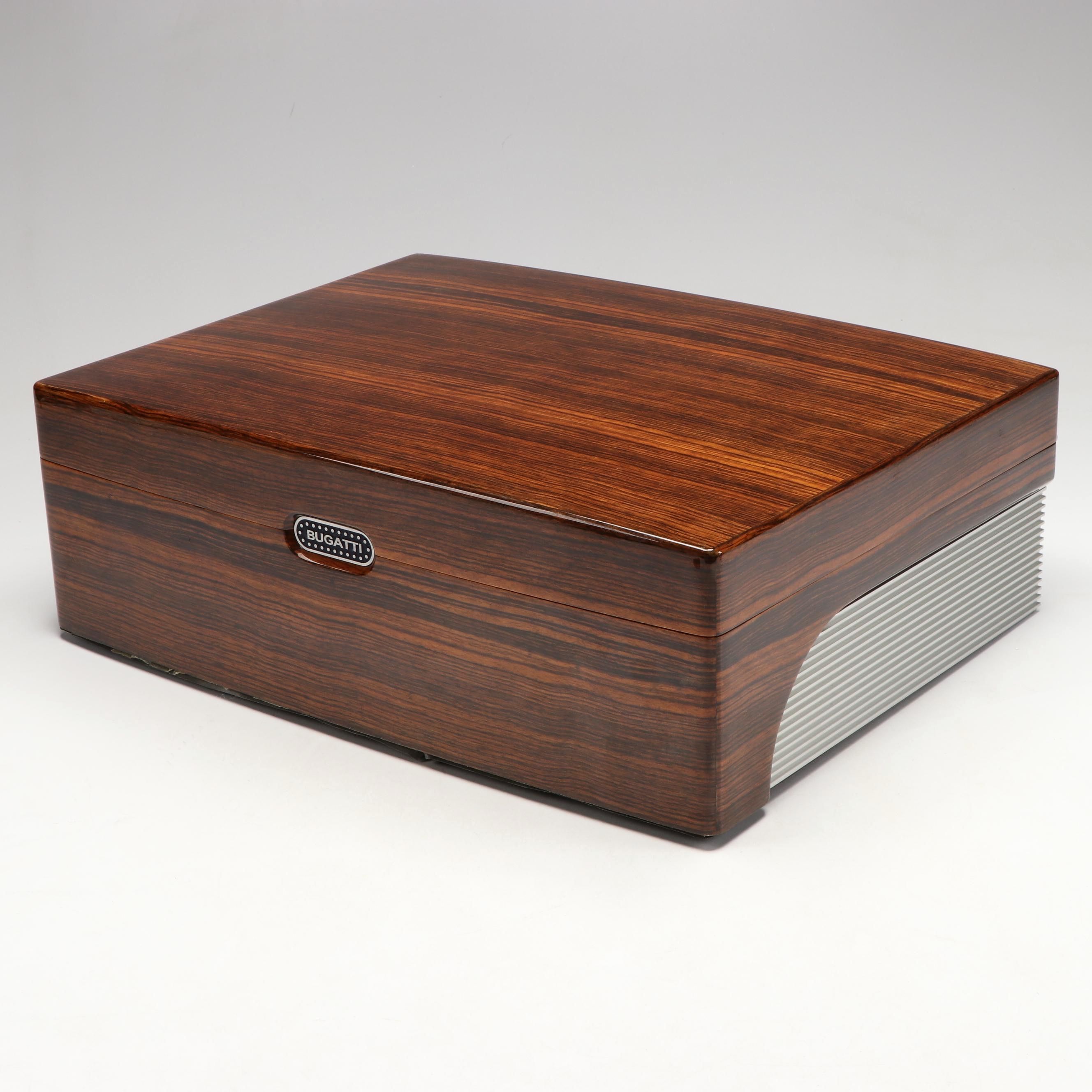 Bugatti Mid Century Modern Style Wood Humidor