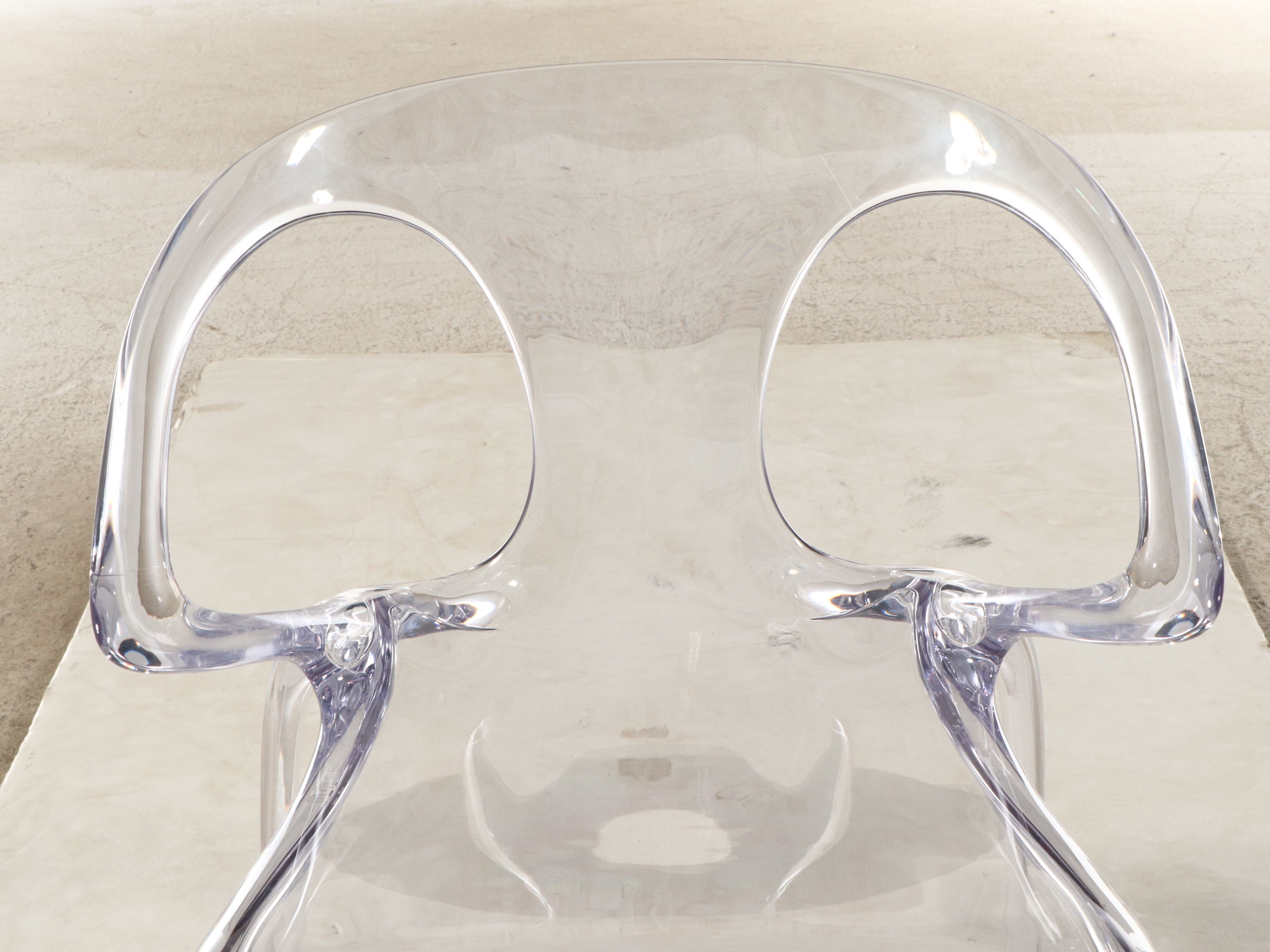 Song Wen Zhong for Roche Bobois "Ava" Modernist Style Acrylic Armchair