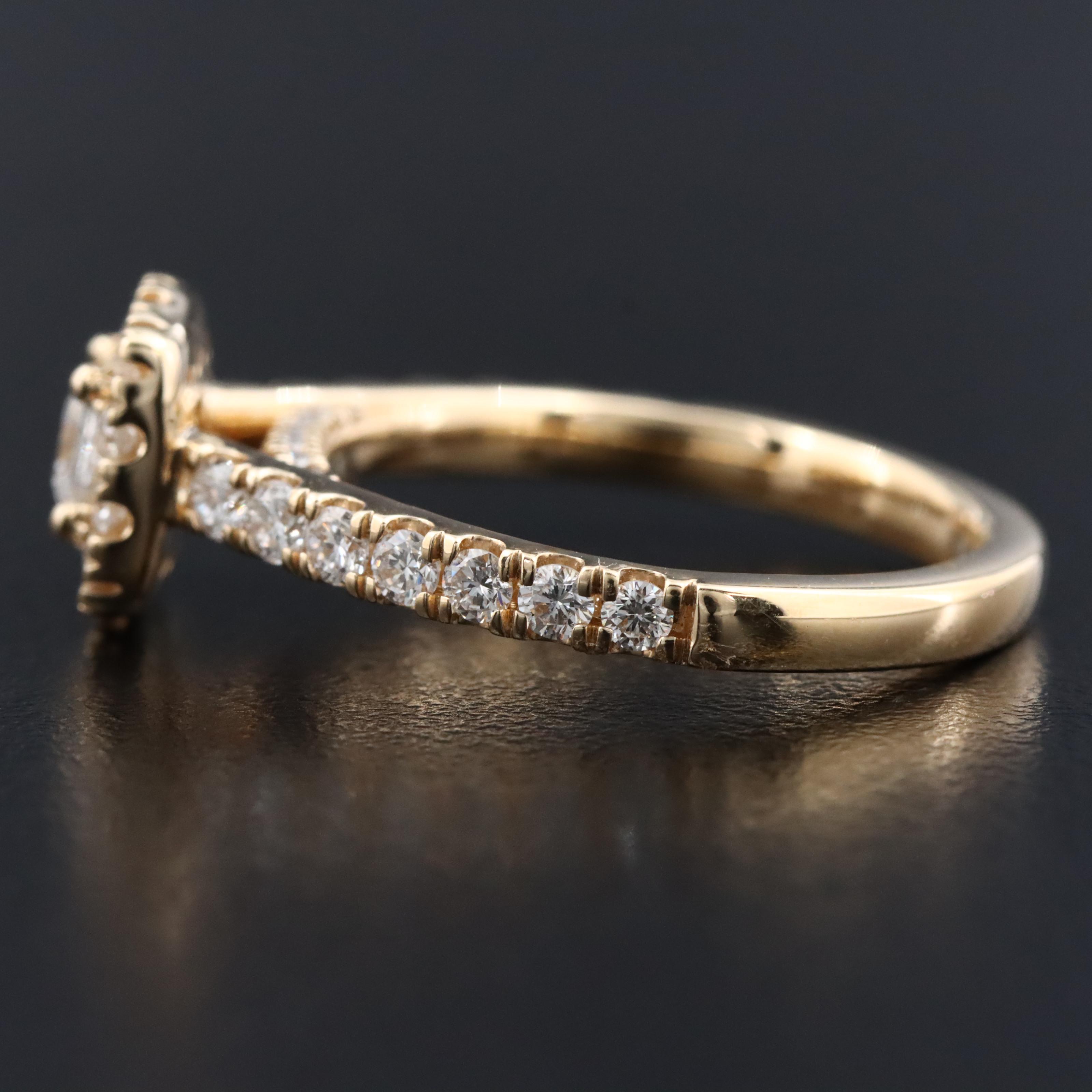 14K 1.10 CTW Lab Grown Diamond Ring with Online IGI Report