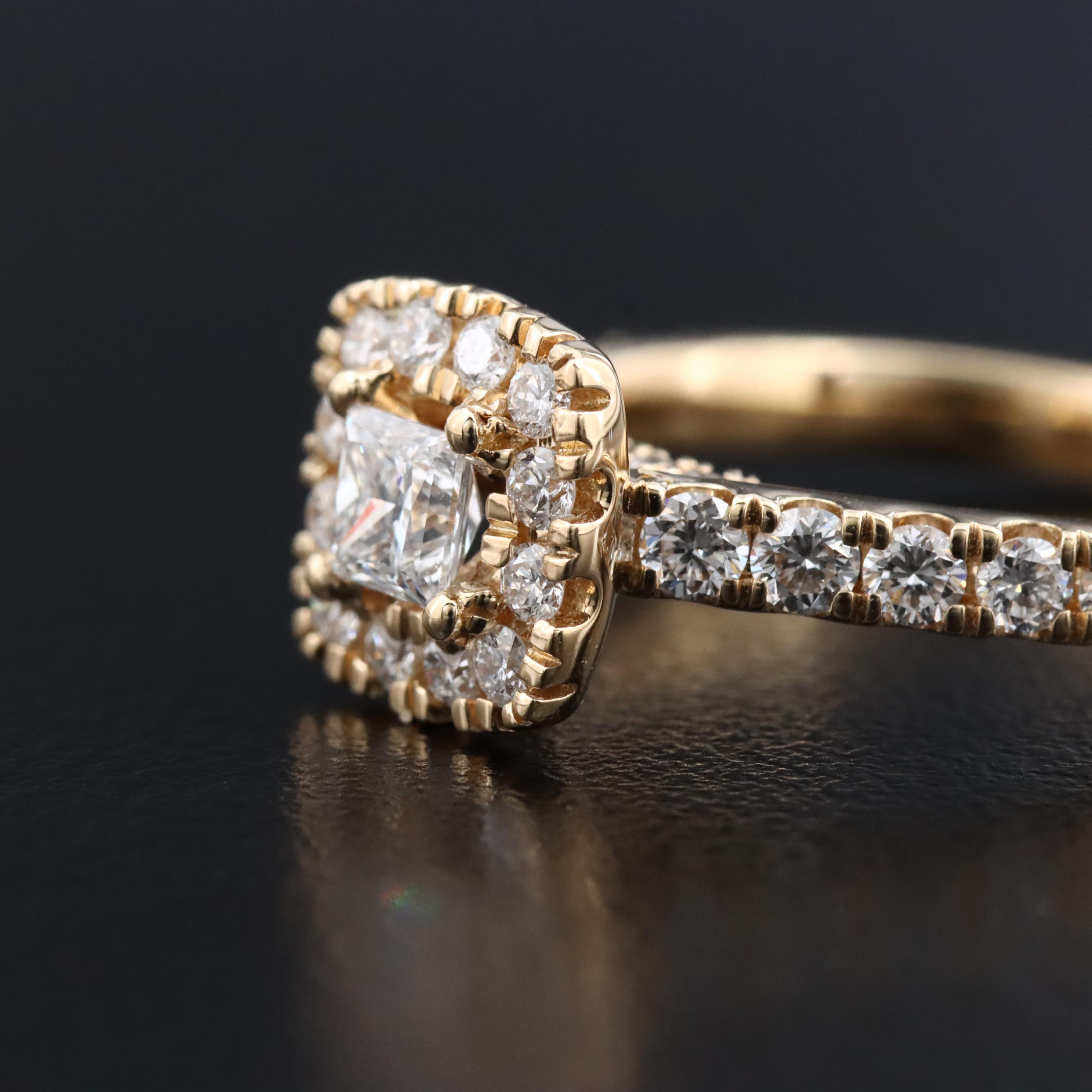 14K 1.10 CTW Lab Grown Diamond Ring with Online IGI Report