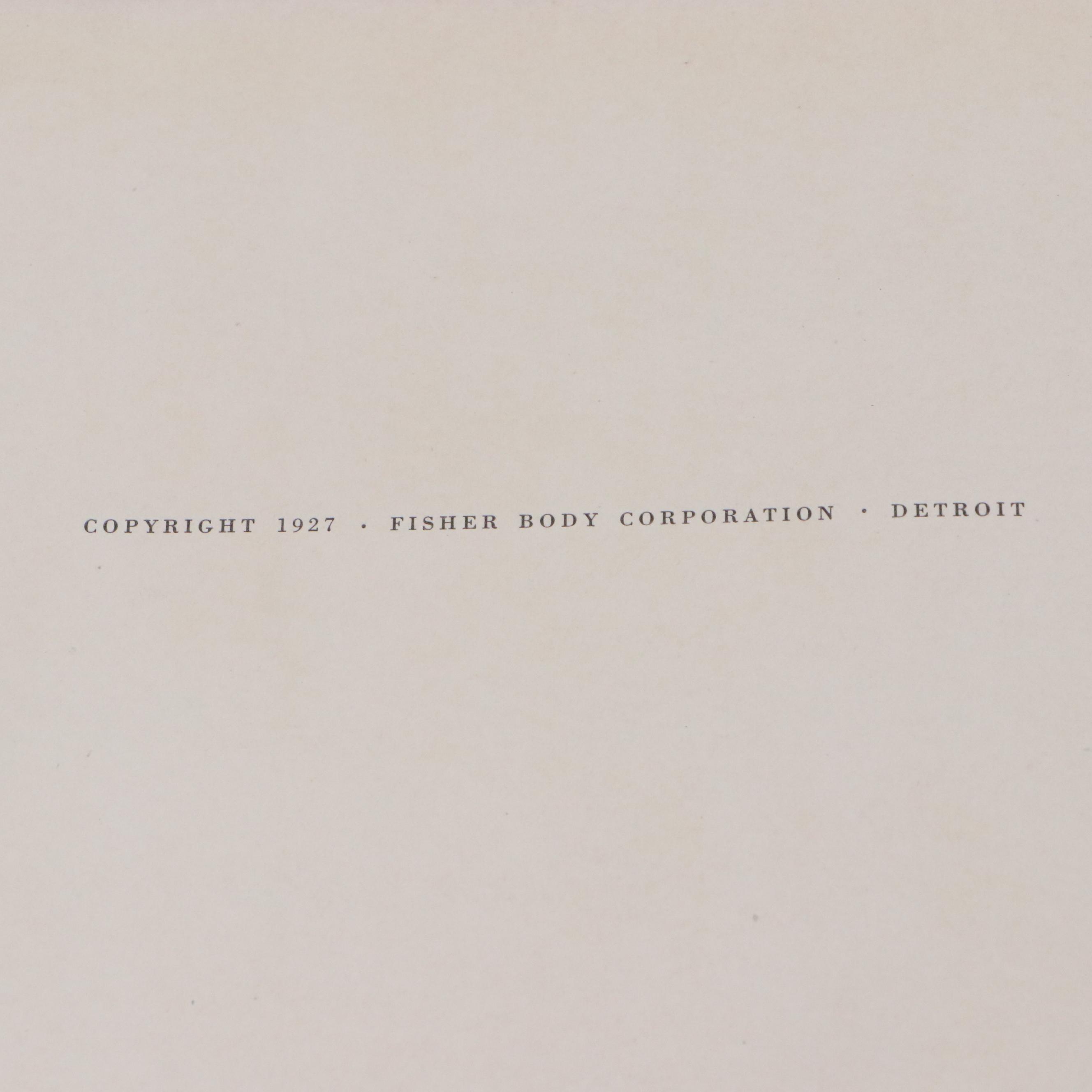 Cadillac Sales Catalogue "Color Creations from Nature’s Studio," 1927