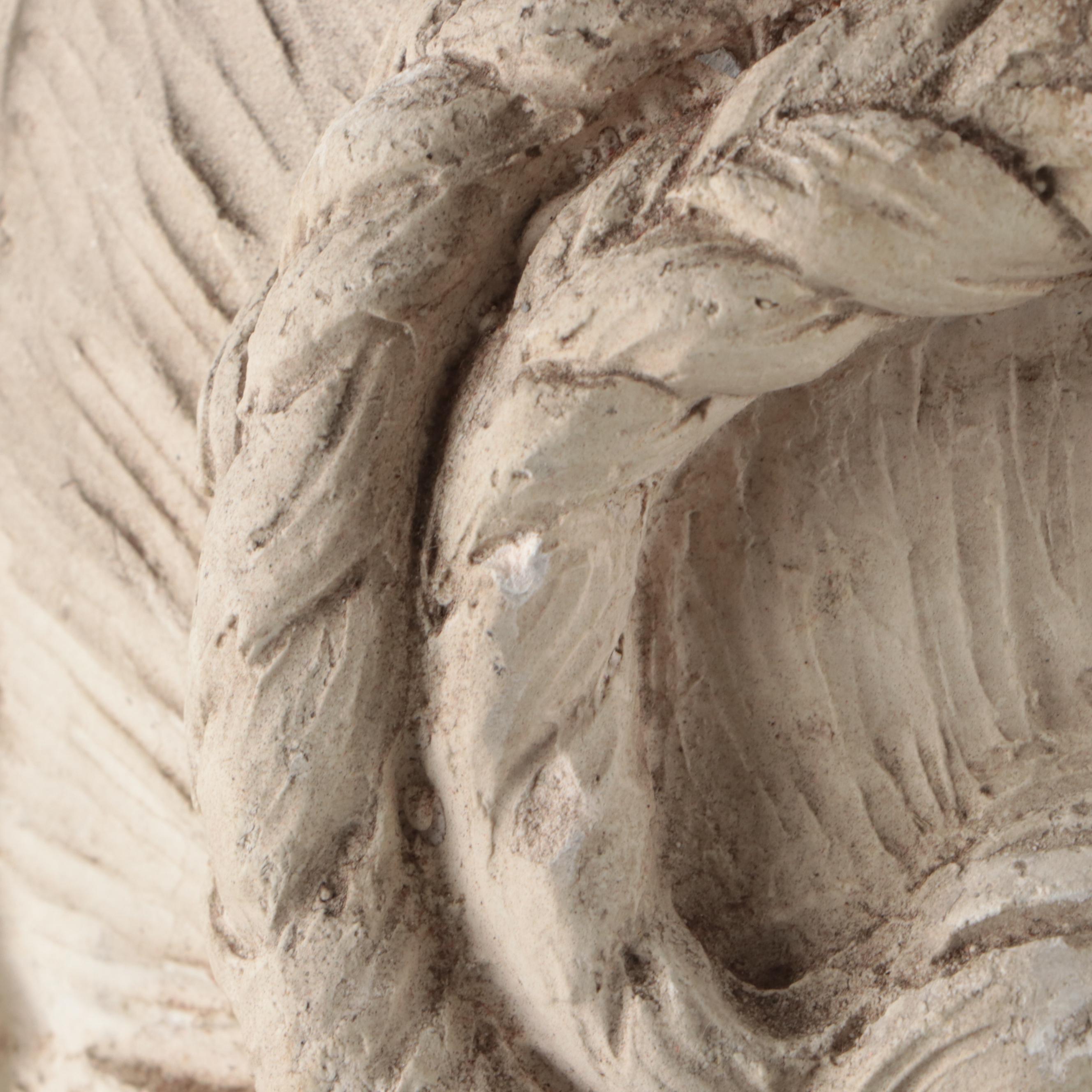 Artist Signed Plaster Bust of Elderly Woman, 1886