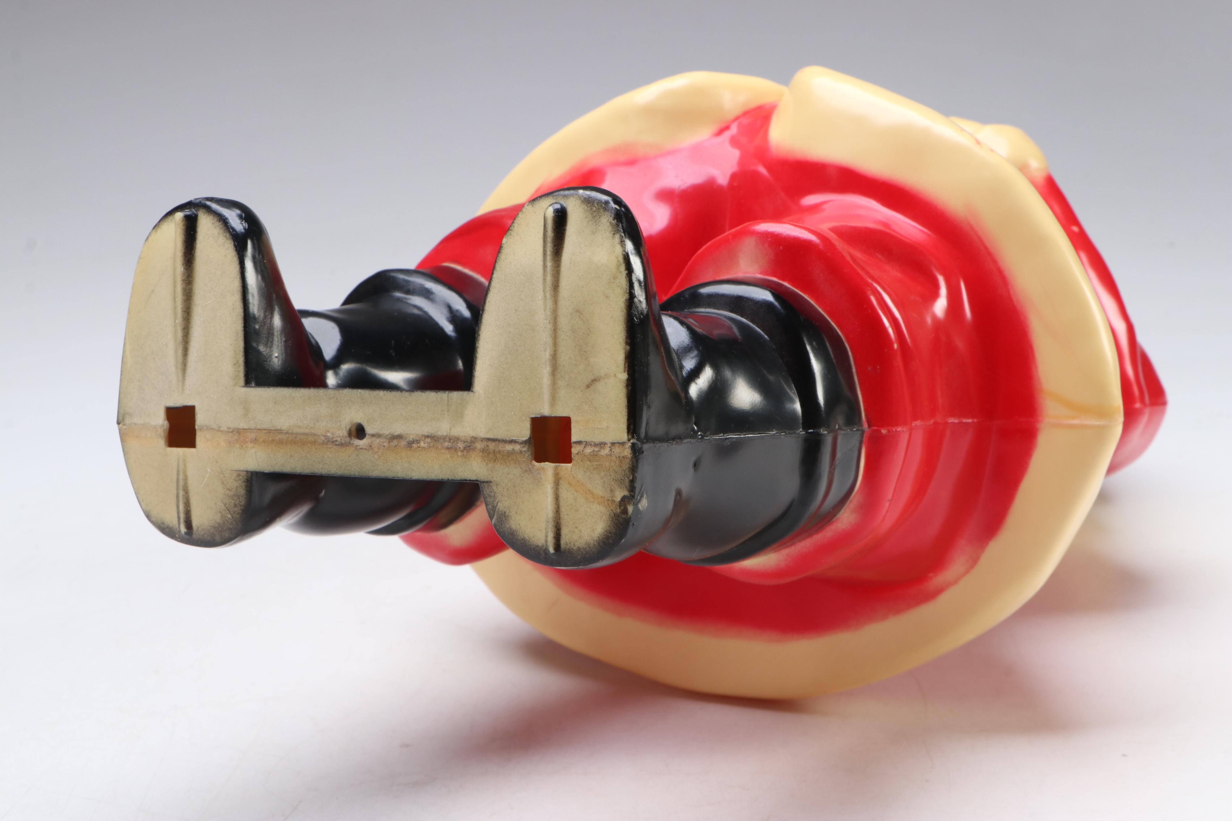 Santa Claus Plastic Blow Mold Figure, Mid-20th Century