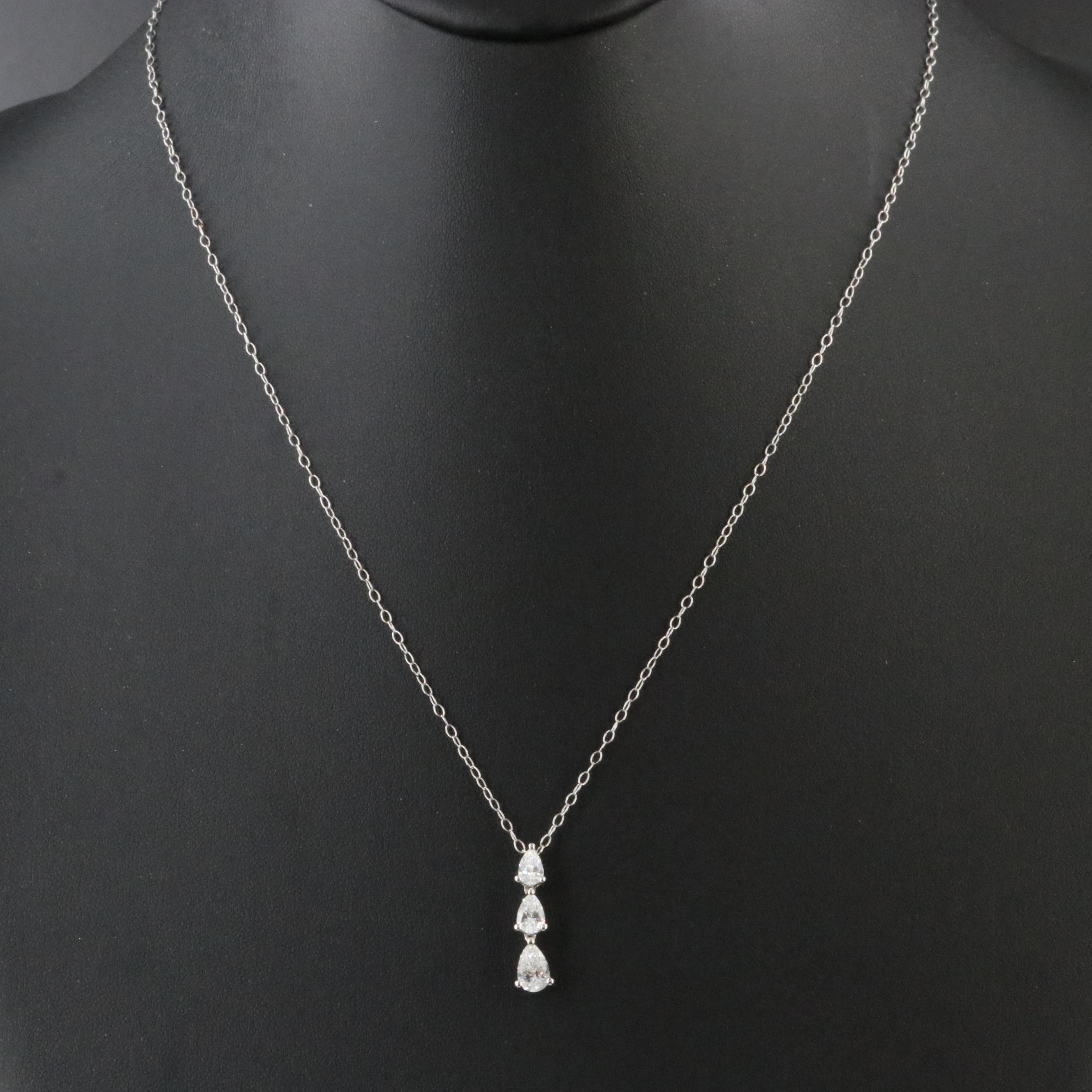14K 1.22 CTW Lab Grown Diamond Pendant Necklace