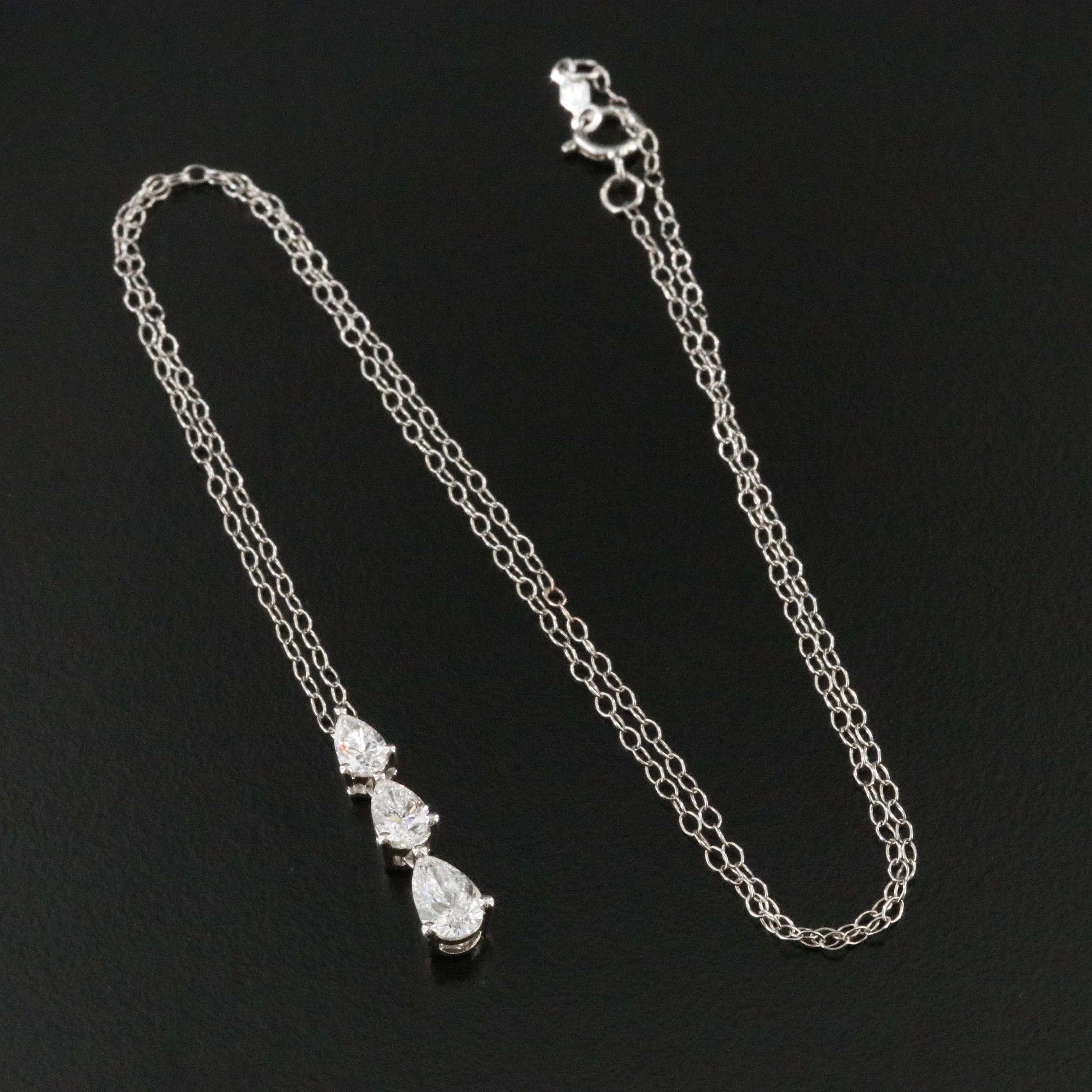 14K 1.22 CTW Lab Grown Diamond Pendant Necklace