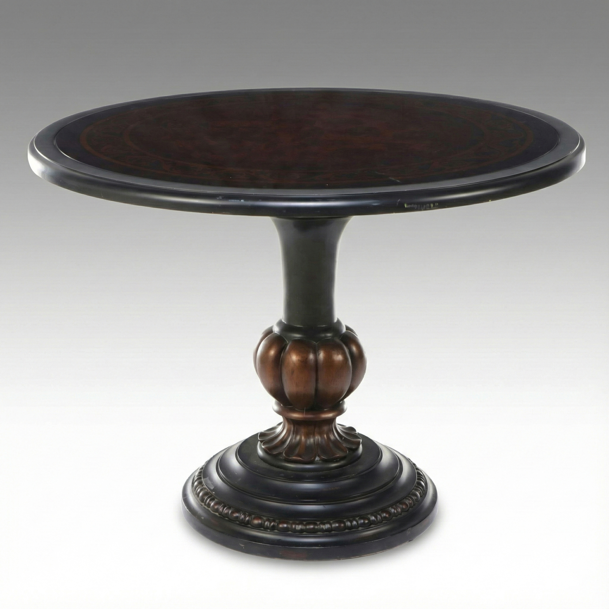 Painted Wooden Pedestal Center Table
