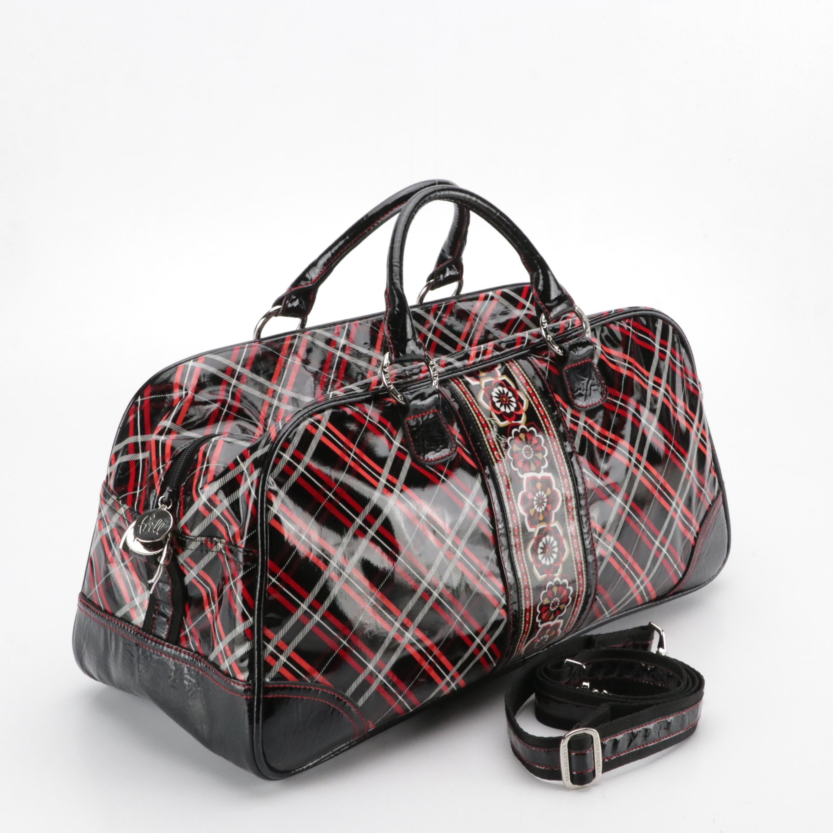 Vera Bradley Frill Collection Shoulder Tote, Two-Way Duffel, and Pencil Case