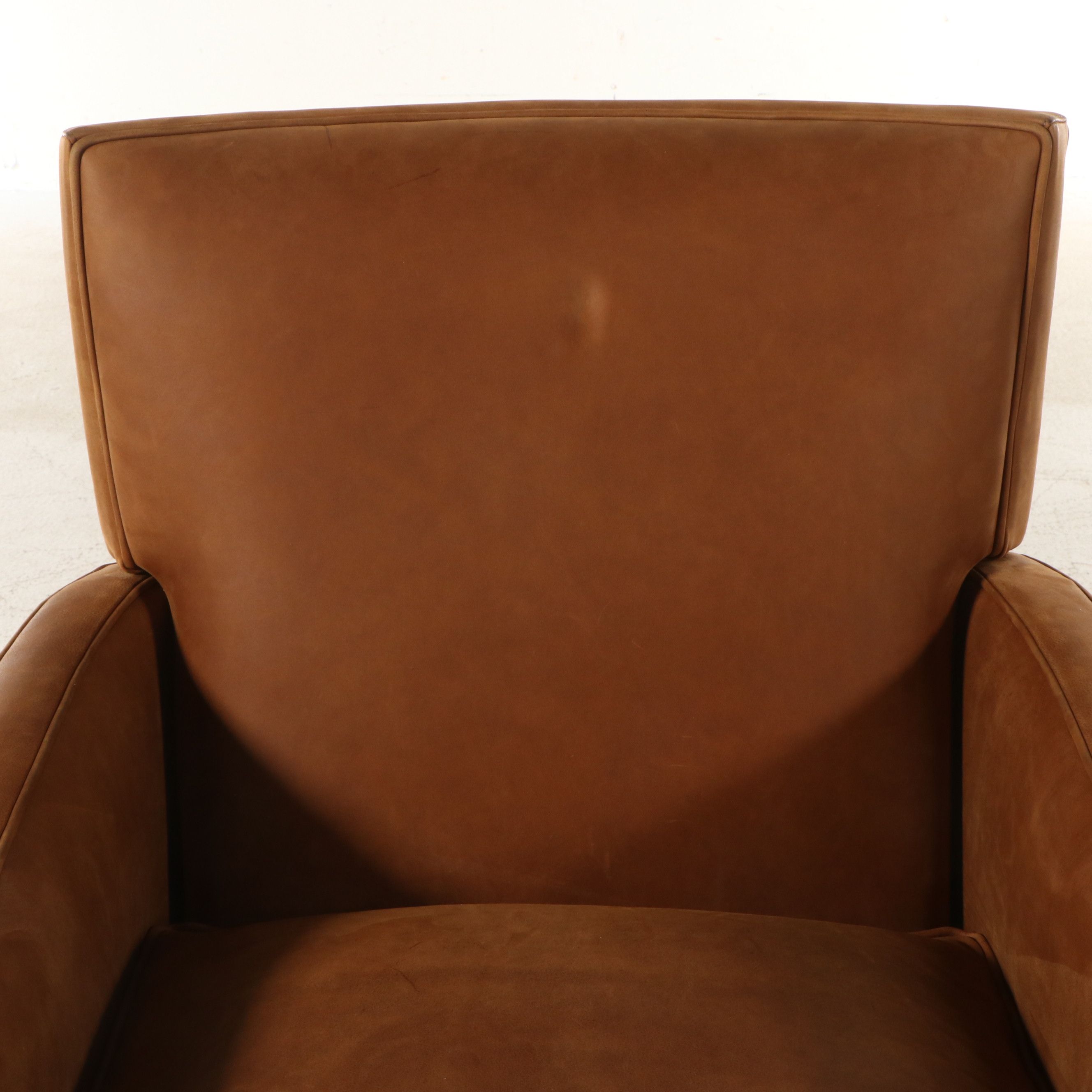 Arhaus Contemporary "Pecan" Leather Upholstered Recliner