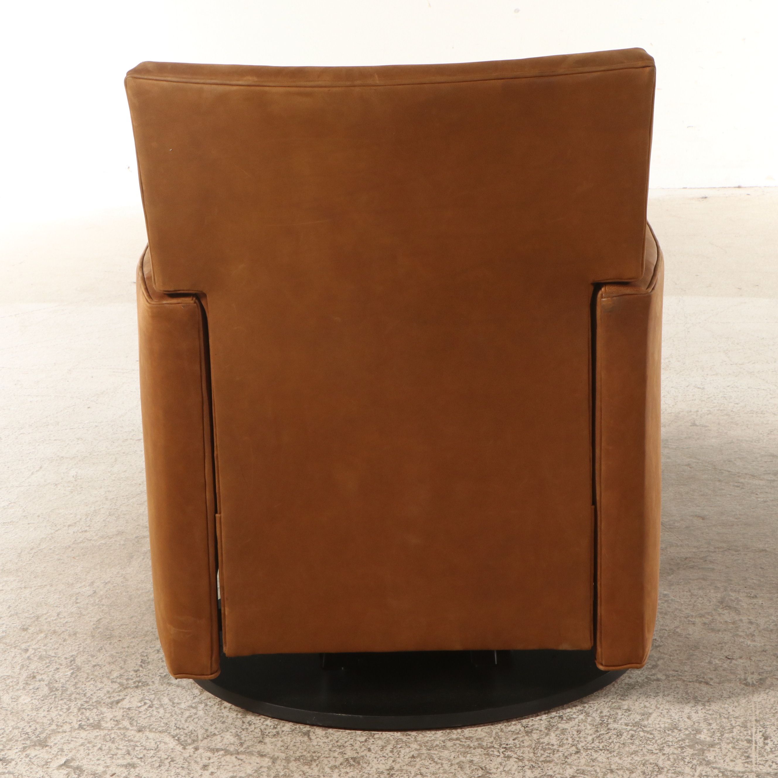 Arhaus Contemporary "Pecan" Leather Upholstered Recliner