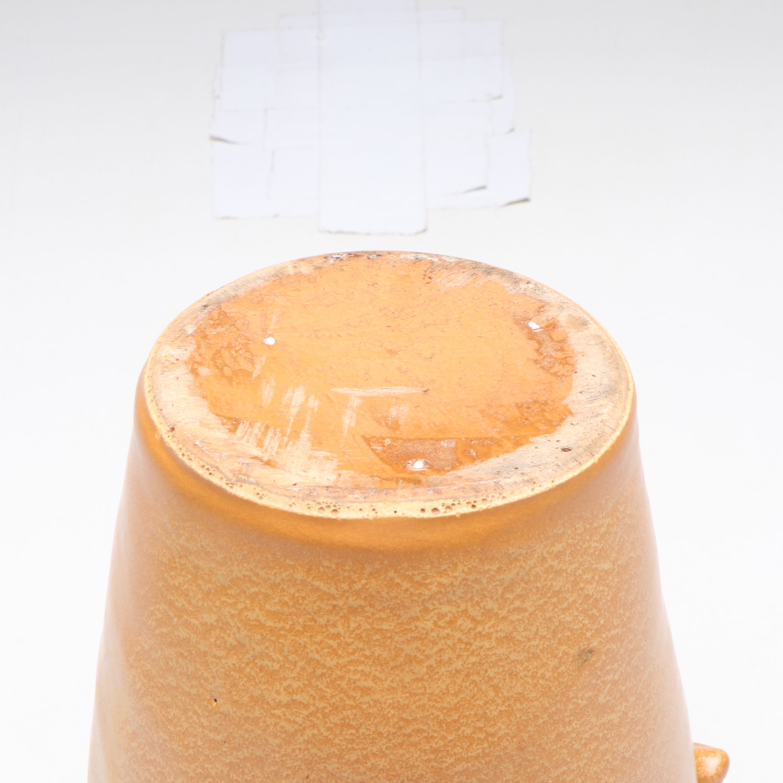 Carved and Hand-Painted Wooden Apples with Ceramic Vase