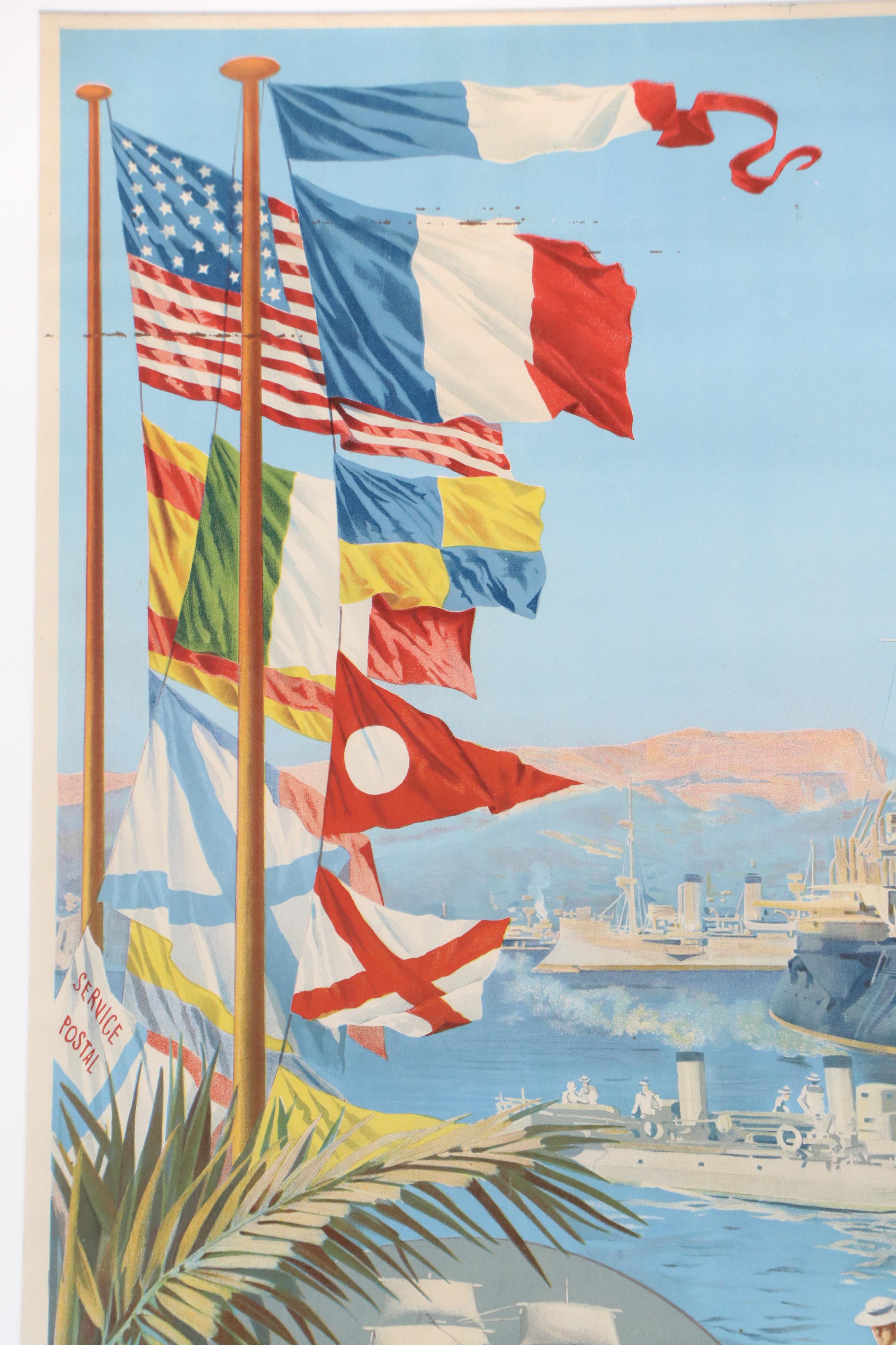 F. Hugo d'Alesi Lithograph Poster "Port de Guerre - Toulon," Early 20th Century