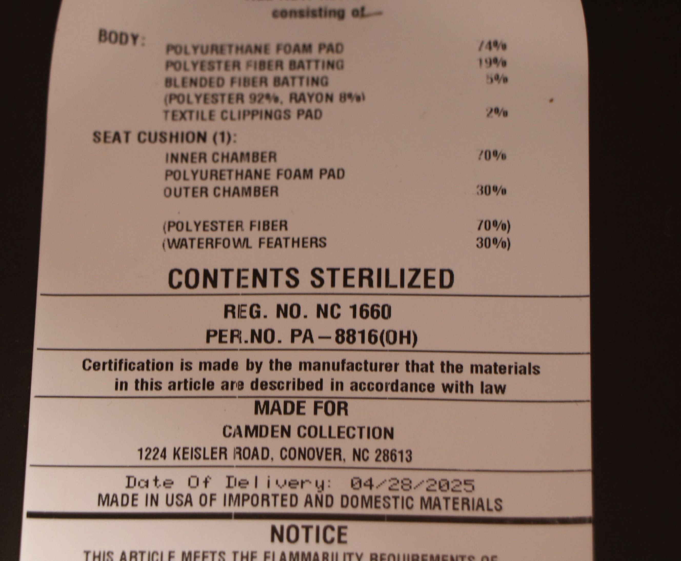 Arhaus Contemporary "Pecan" Leather Upholstered Recliner