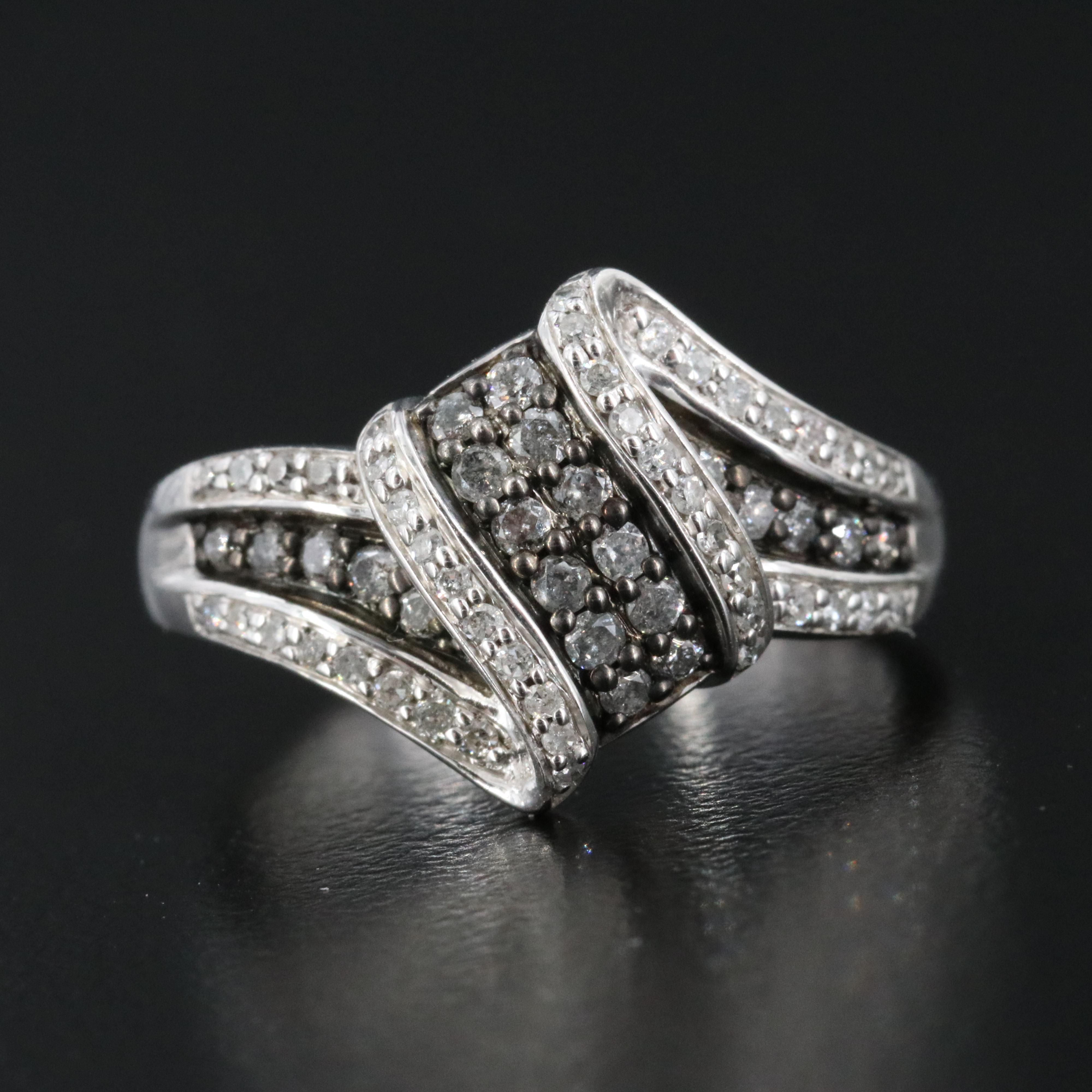 Sterling Diamond Ring
