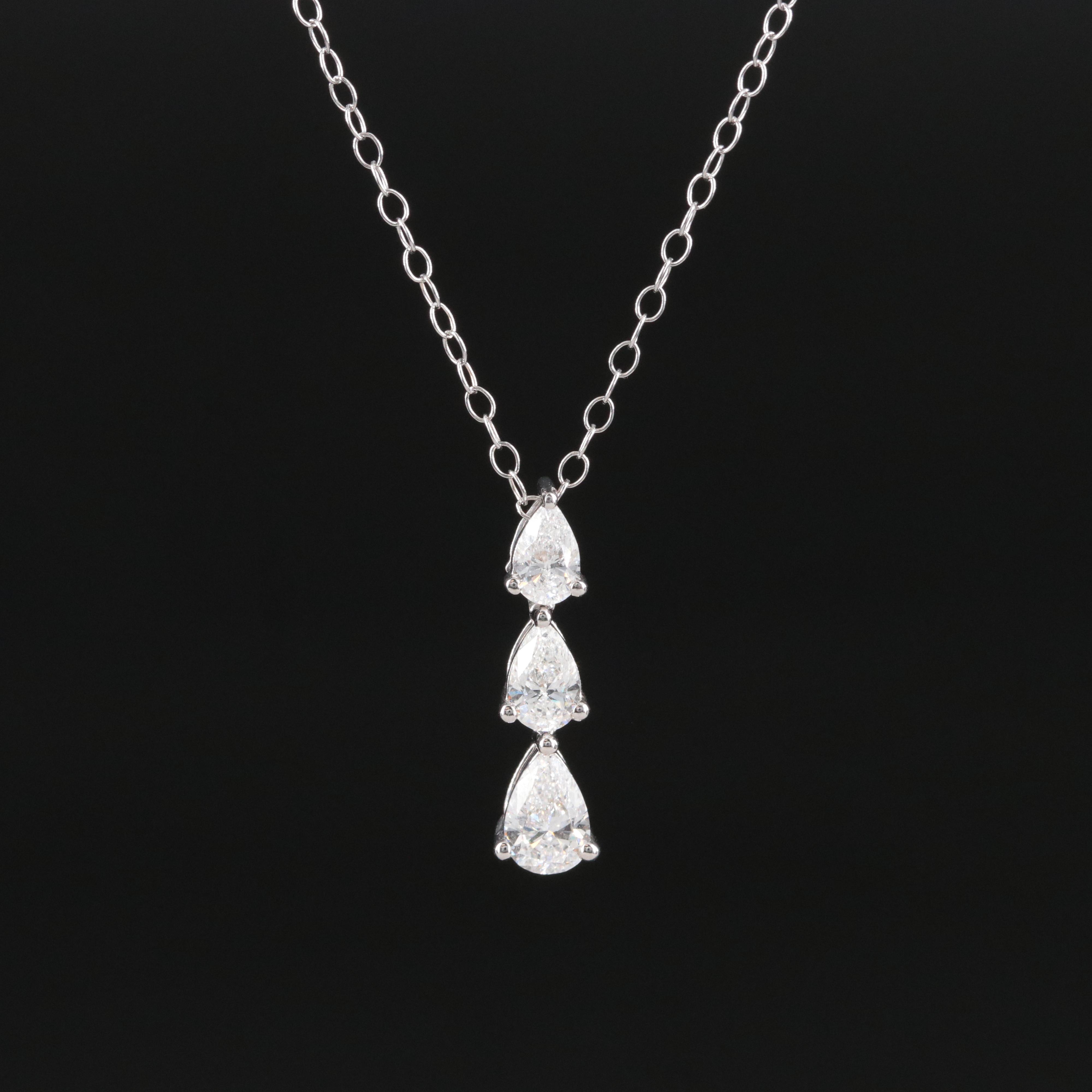 14K 1.22 CTW Lab Grown Diamond Pendant Necklace