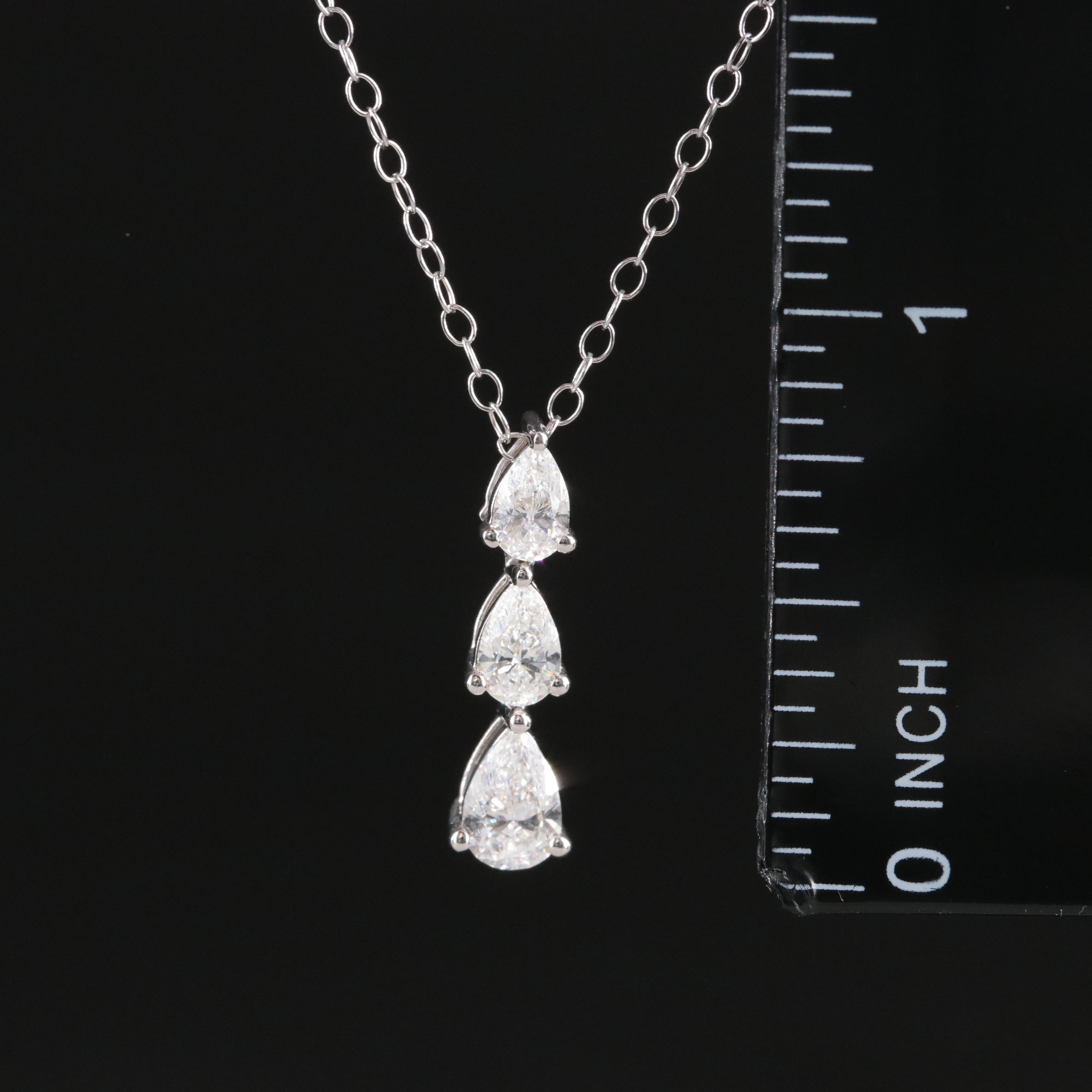 14K 1.22 CTW Lab Grown Diamond Pendant Necklace