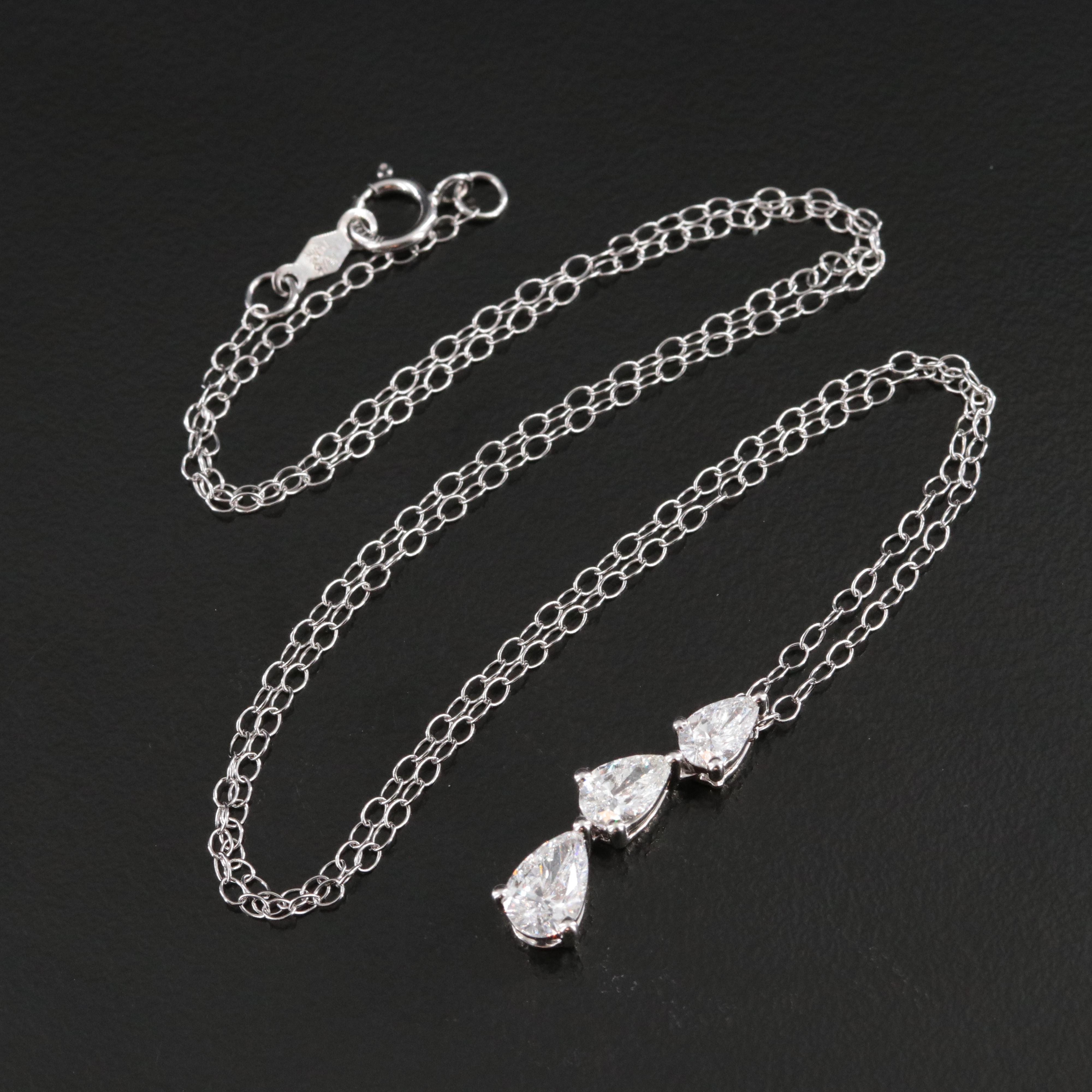 14K 1.22 CTW Lab Grown Diamond Pendant Necklace